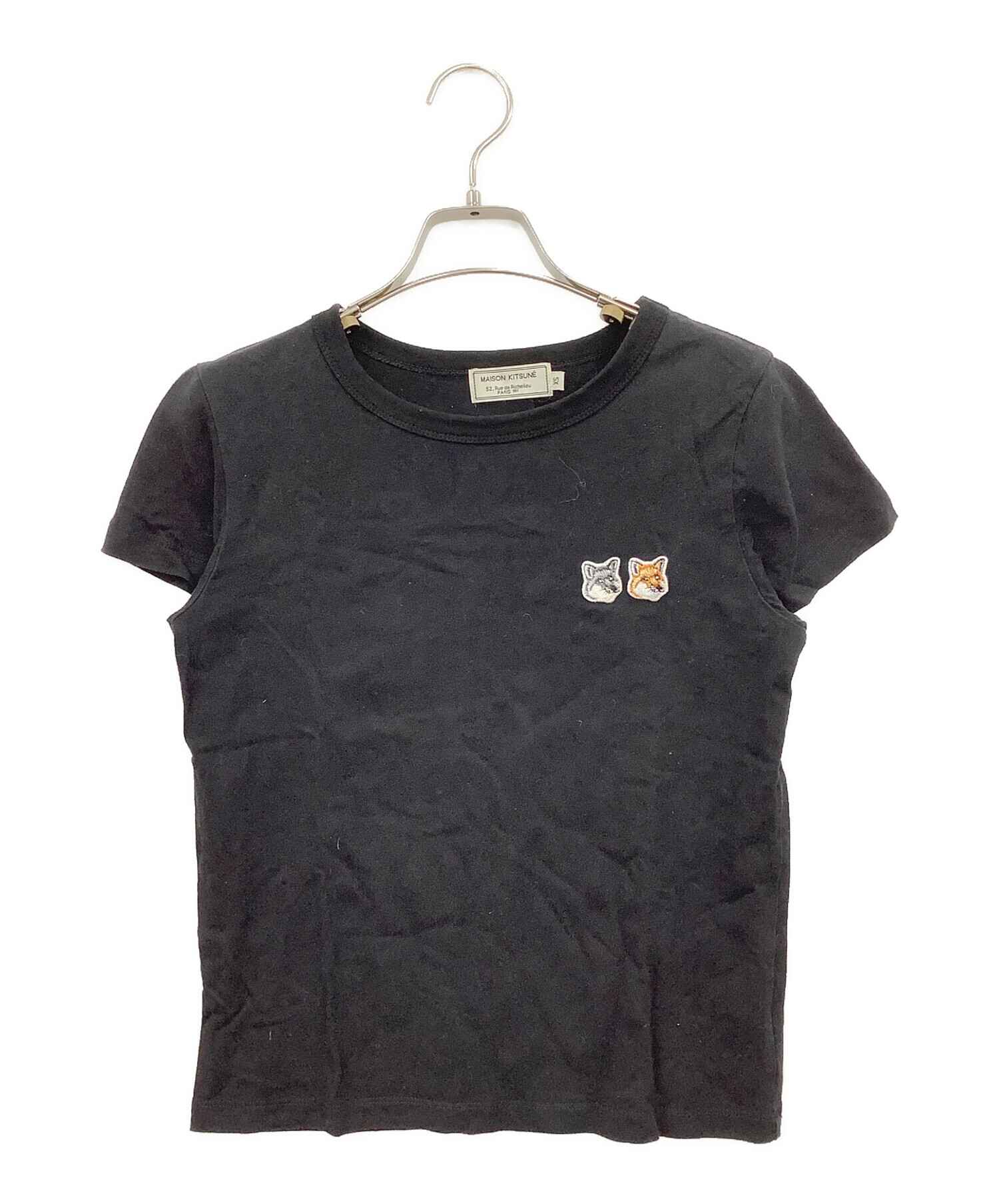 中古・古着通販】maison kitsune (メゾンキツネ) 半袖Tシャツ ブラック