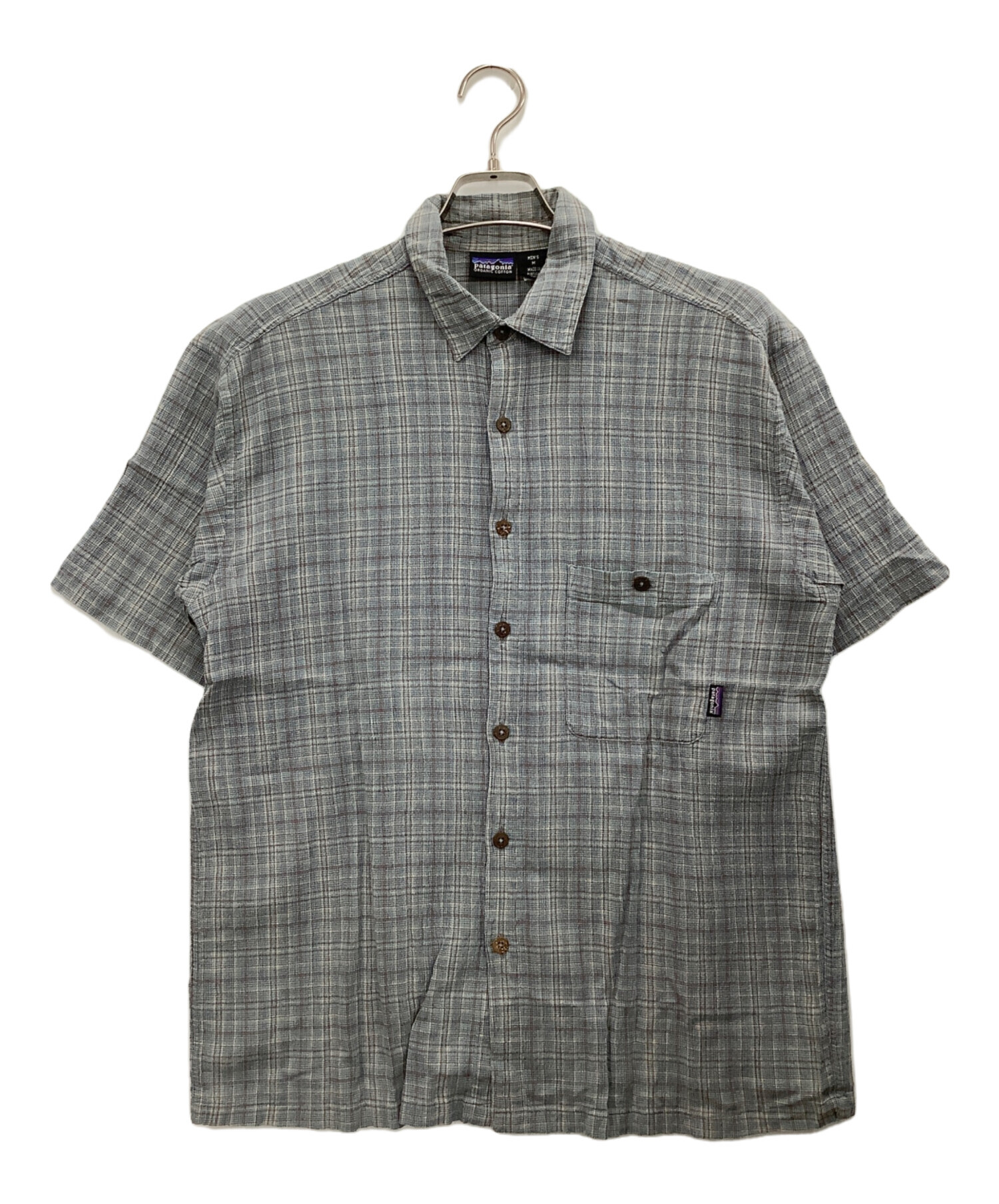 中古・古着通販】Patagonia (パタゴニア) 半袖シャツ ブルー×ブラウン