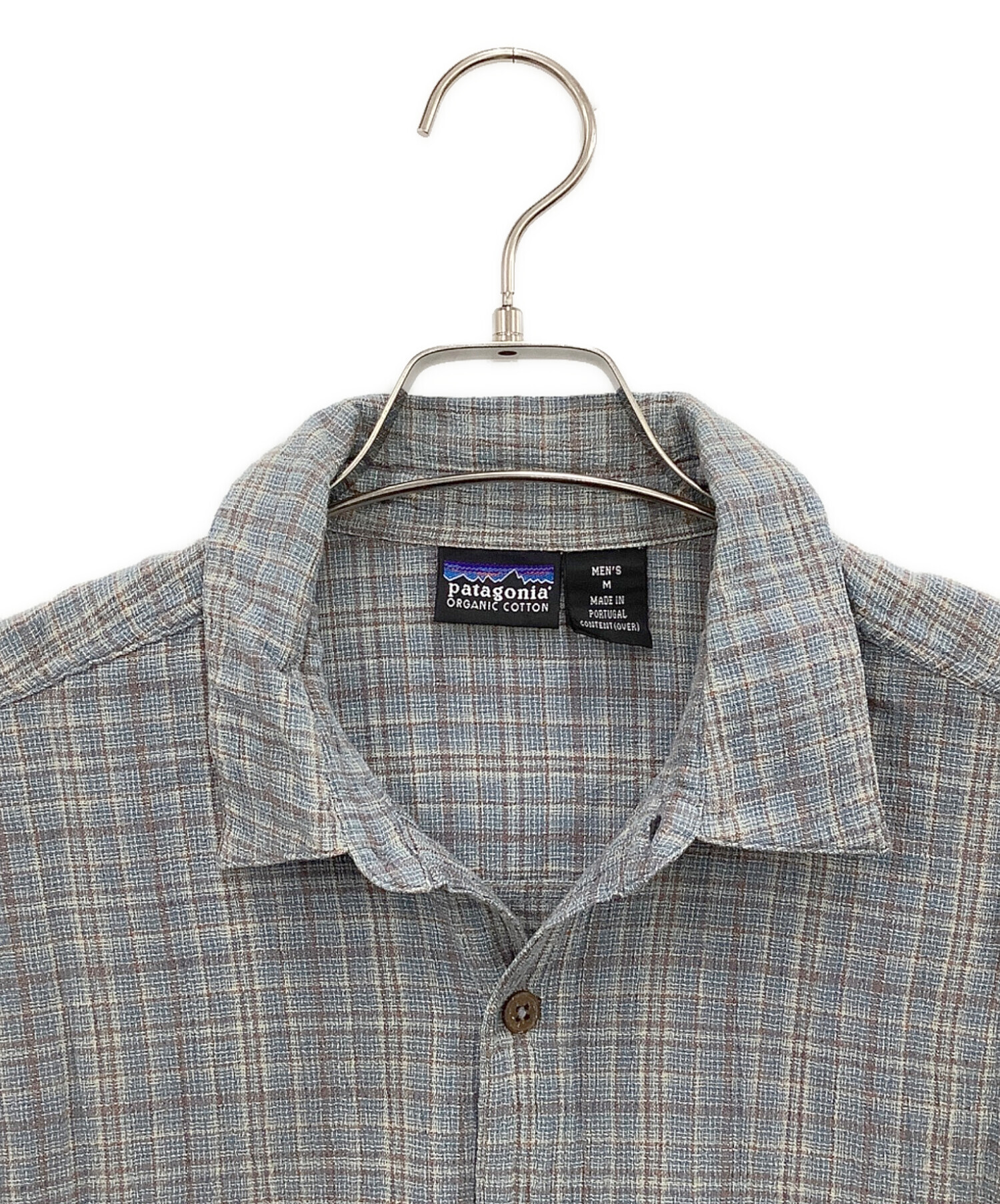 中古・古着通販】Patagonia (パタゴニア) 半袖シャツ ブルー×ブラウン