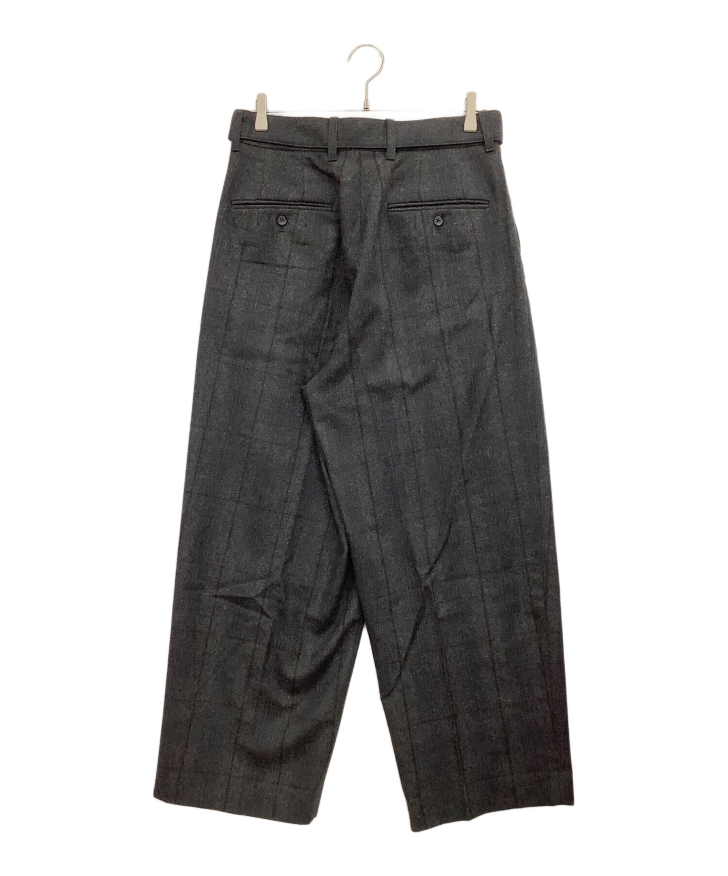 中古・古着通販】ssstein (シュタイン) BELTED WIDE STRAIGHT TROUSERS