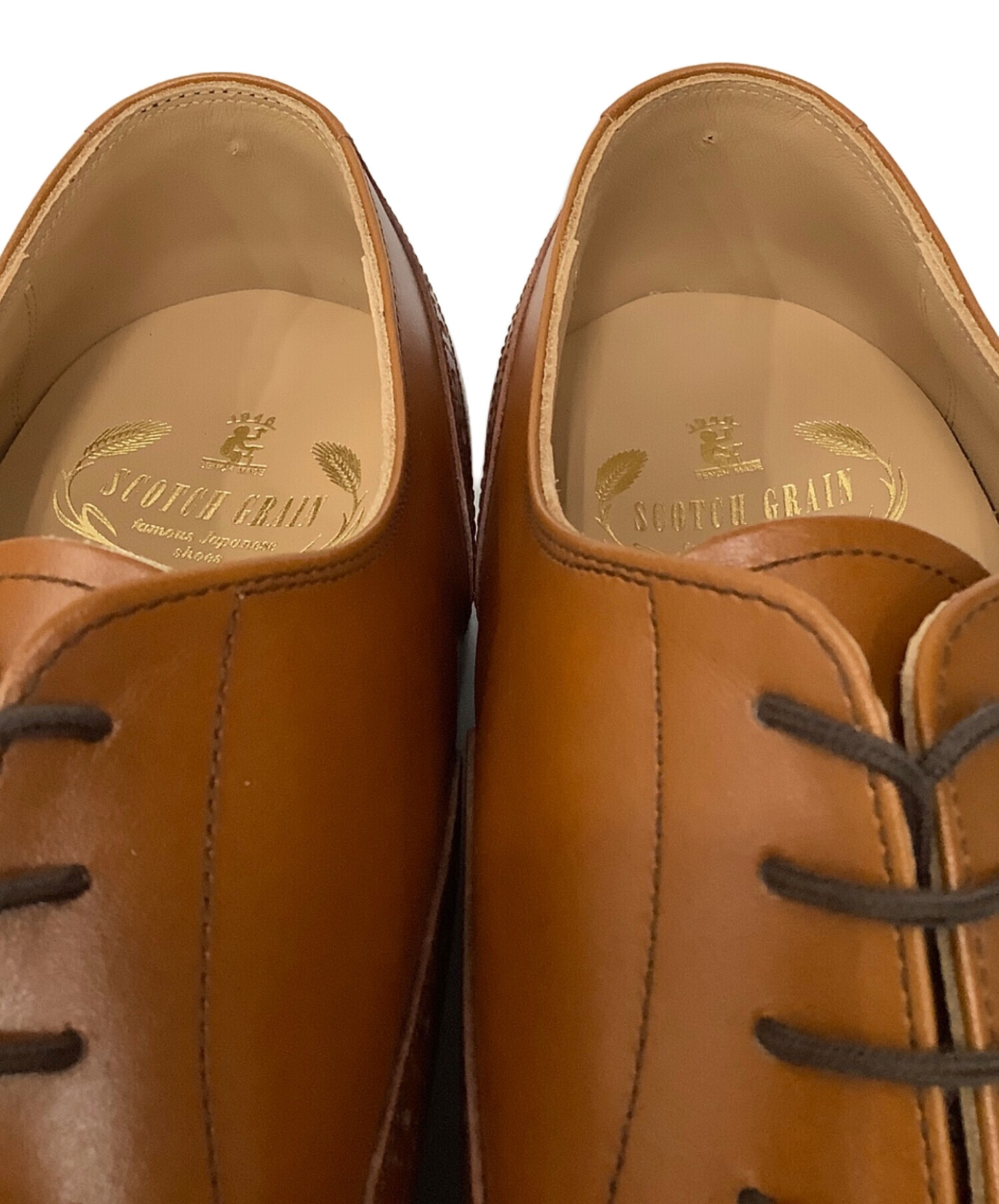 【未使用品】スコッチグレイン 革靴 ウイングチップ 25.0 ブラウン 茶 中古・古着通販】SCOTCH GRAIN (スコッチグレイン) ウィングチップ