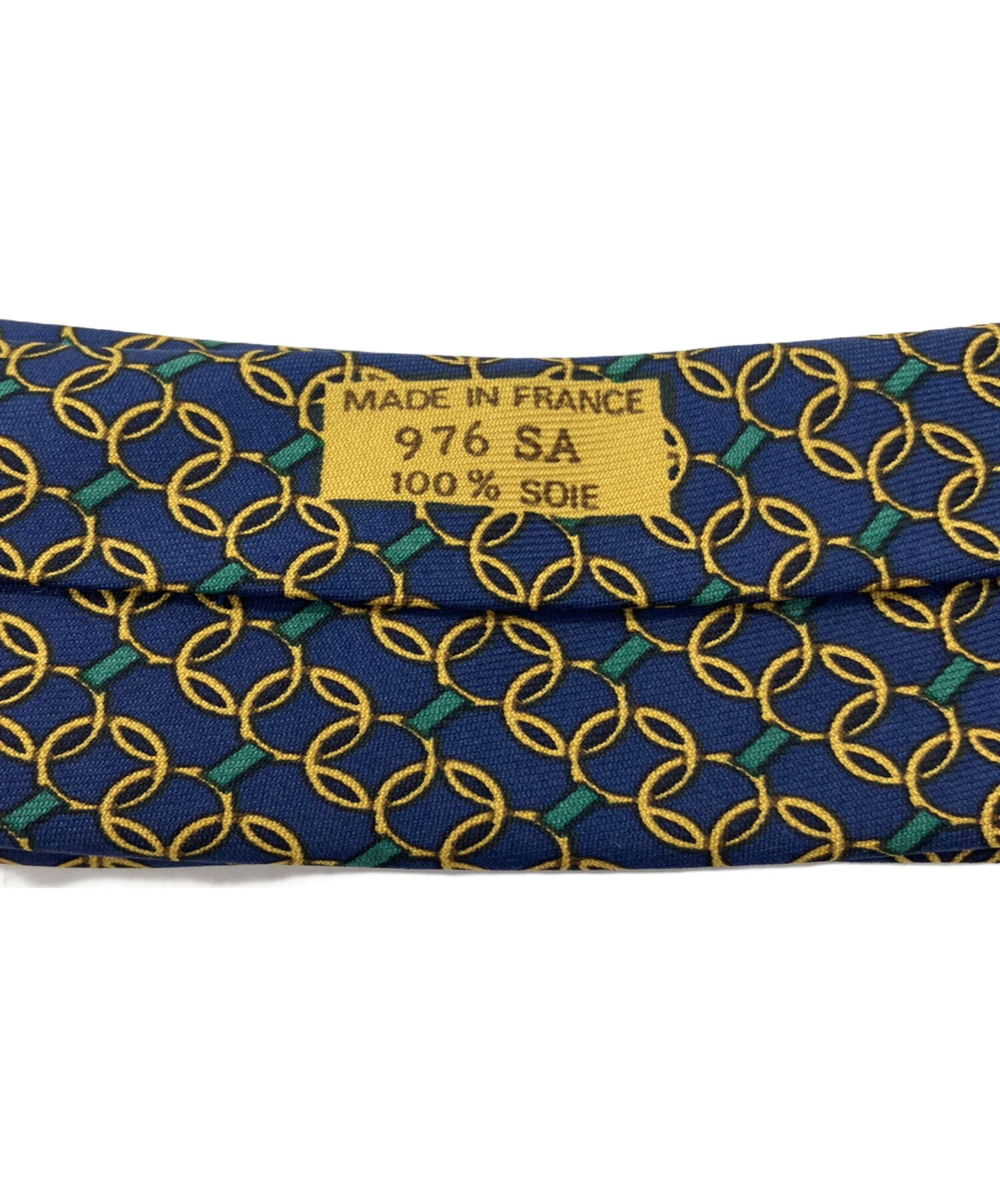 中古・古着通販】HERMES (エルメス) ネクタイ ネイビー×イエロー