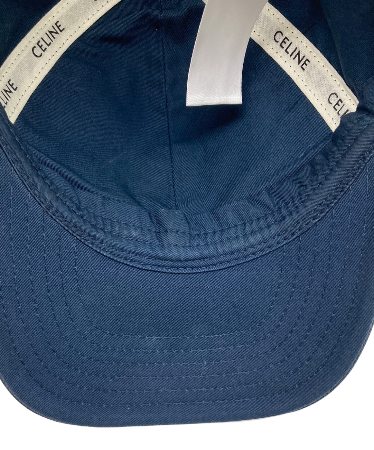 中古・古着通販】CELINE (セリーヌ) イニシャルキャップ ネイビー