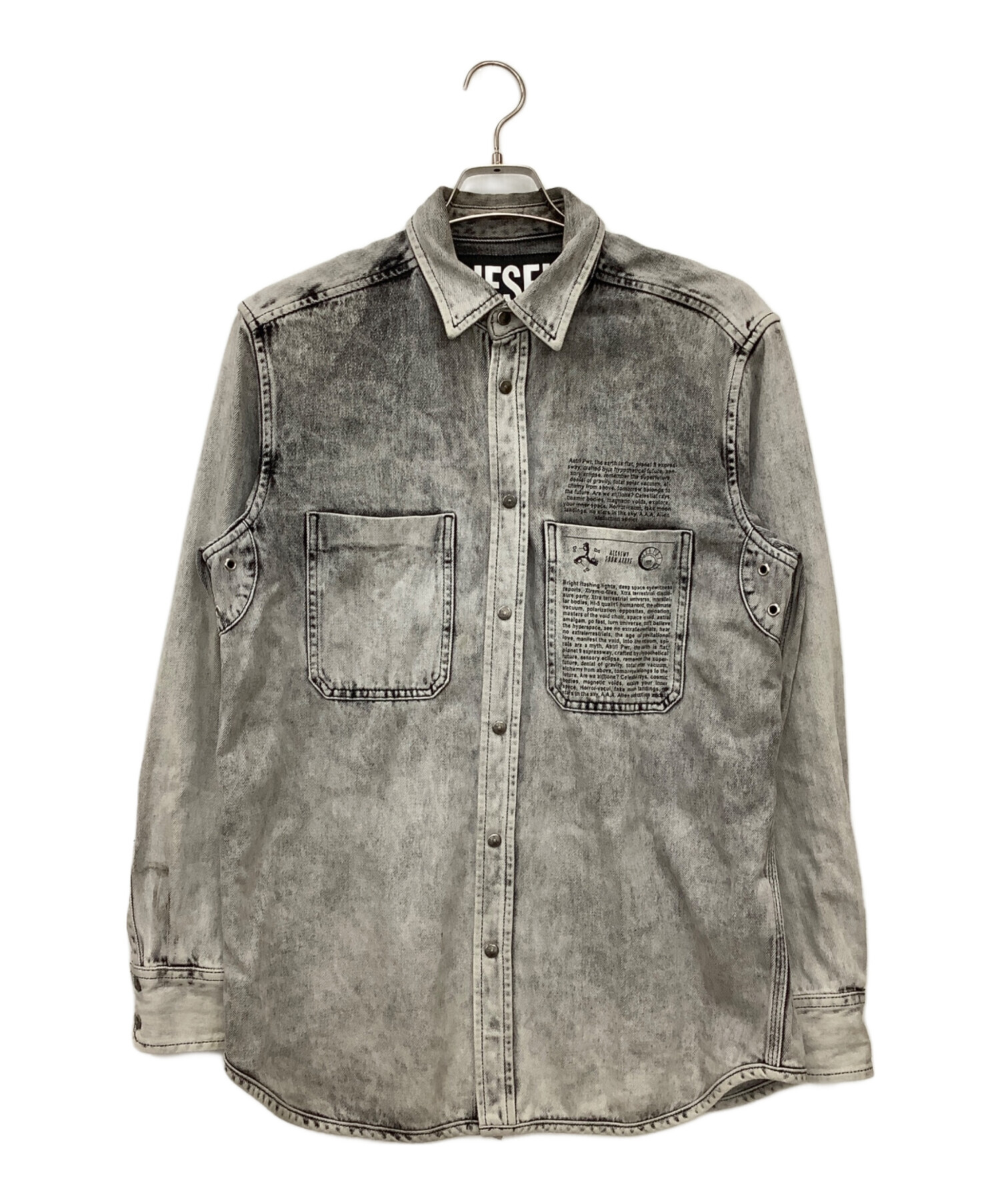 中古・古着通販】DIESEL (ディーゼル) 長袖シャツ グレー サイズ:S