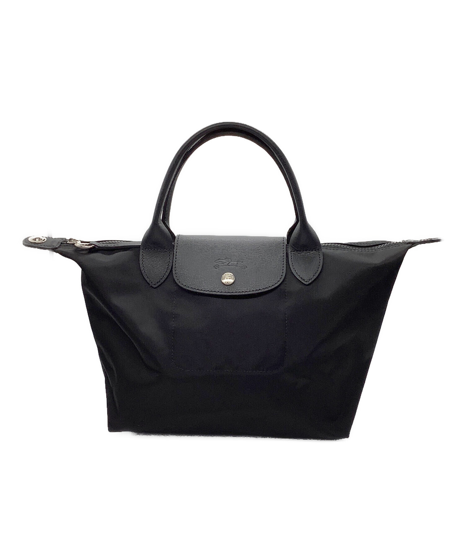 未使用 LONGCHAMP ロンシャン トレパリ ナイロン トート バッグ 中古・古着通販】LONGCHAMP (ロンシャン) トートバッグ ブラック