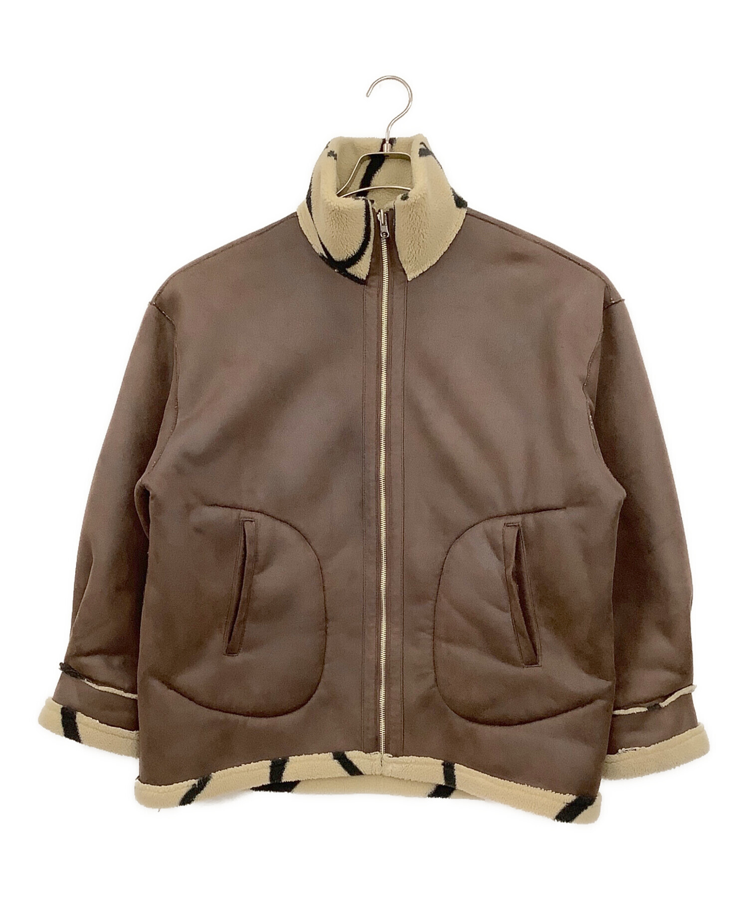 中古・古着通販】Ameri (アメリ) リバーシブルジャケット ベージュ