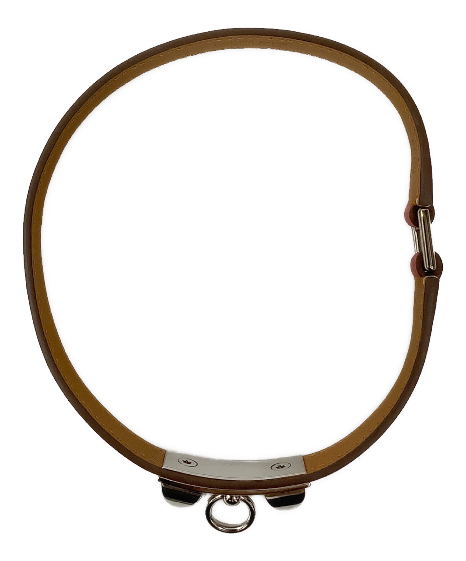 値下げしました。エルメスレザーブレスレット 中古・古着通販】HERMES (エルメス) レザーブレスレット レッド サイズ