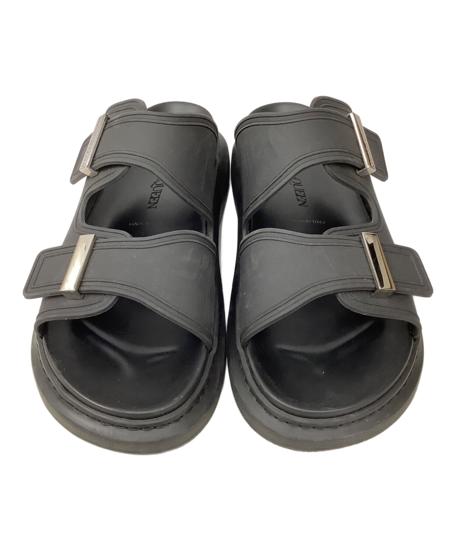 Alexander McQueen サンダル ブラック 中古・古着通販】ALEXANDER McQUEEN (アレキサンダーマックイーン