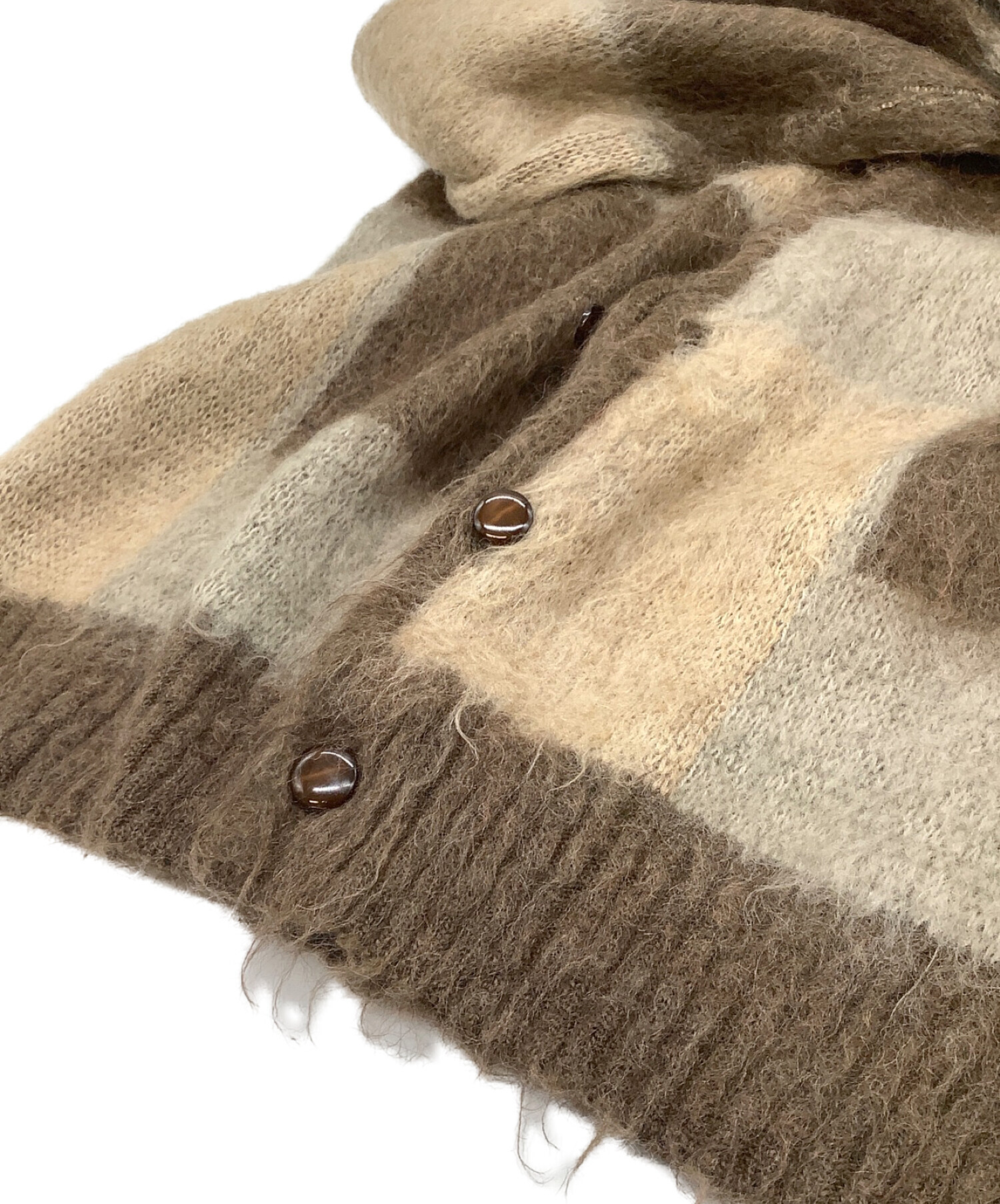 中古・古着通販】Needles (ニードルズ) モヘアカーディガン ブラウン