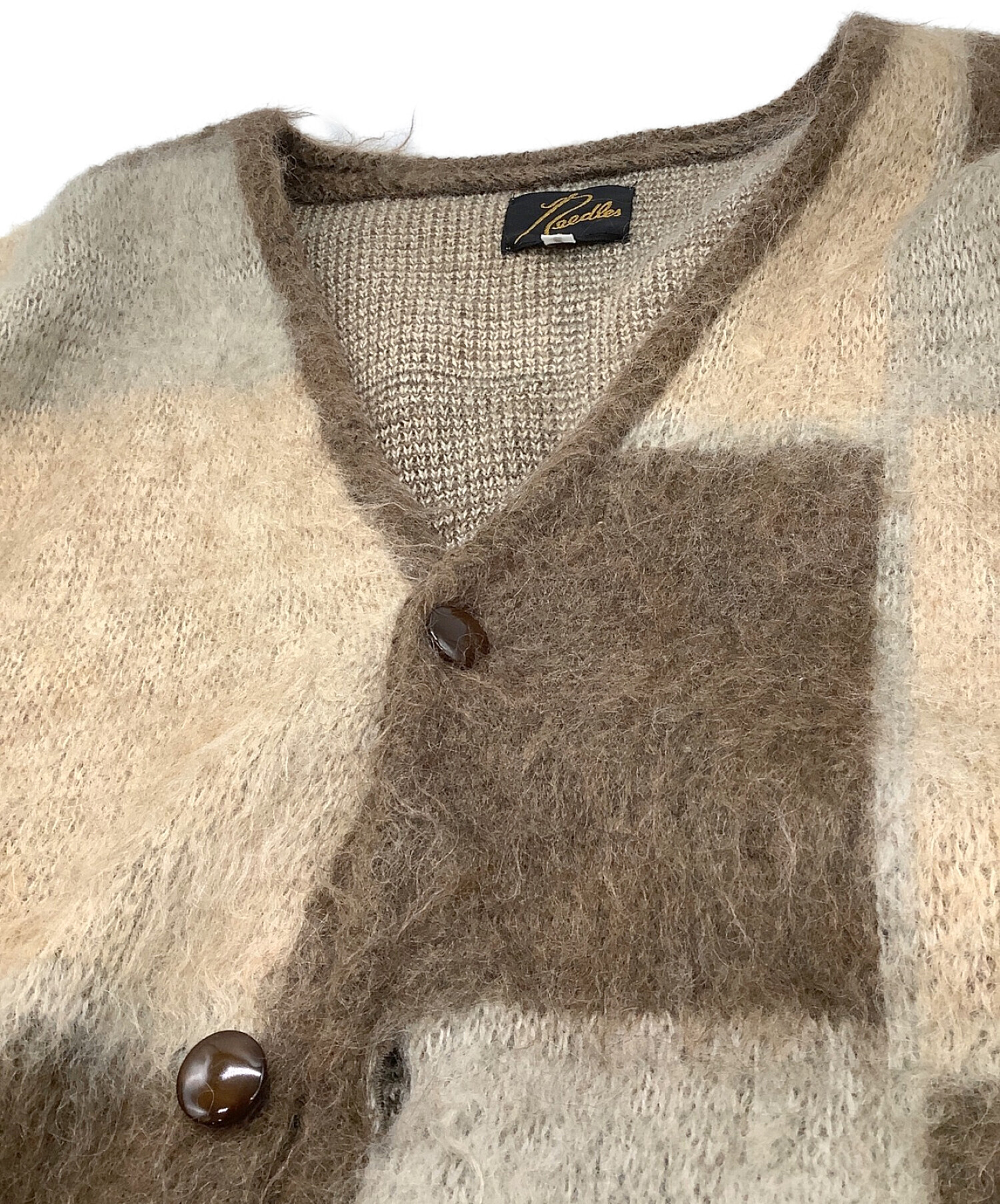 中古・古着通販】Needles (ニードルズ) モヘアカーディガン ブラウン