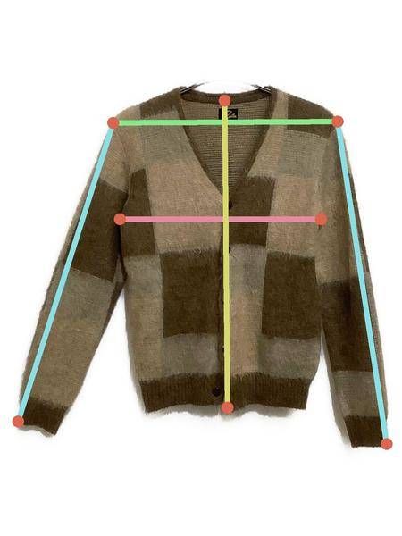 中古・古着通販】Needles (ニードルズ) モヘアカーディガン ブラウン