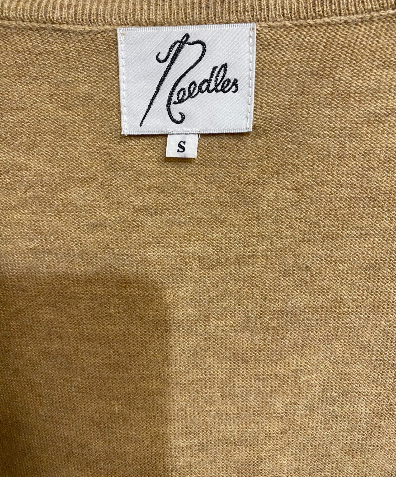 中古・古着通販】Needles (ニードルズ) Vネックカーディガン ベージュ 