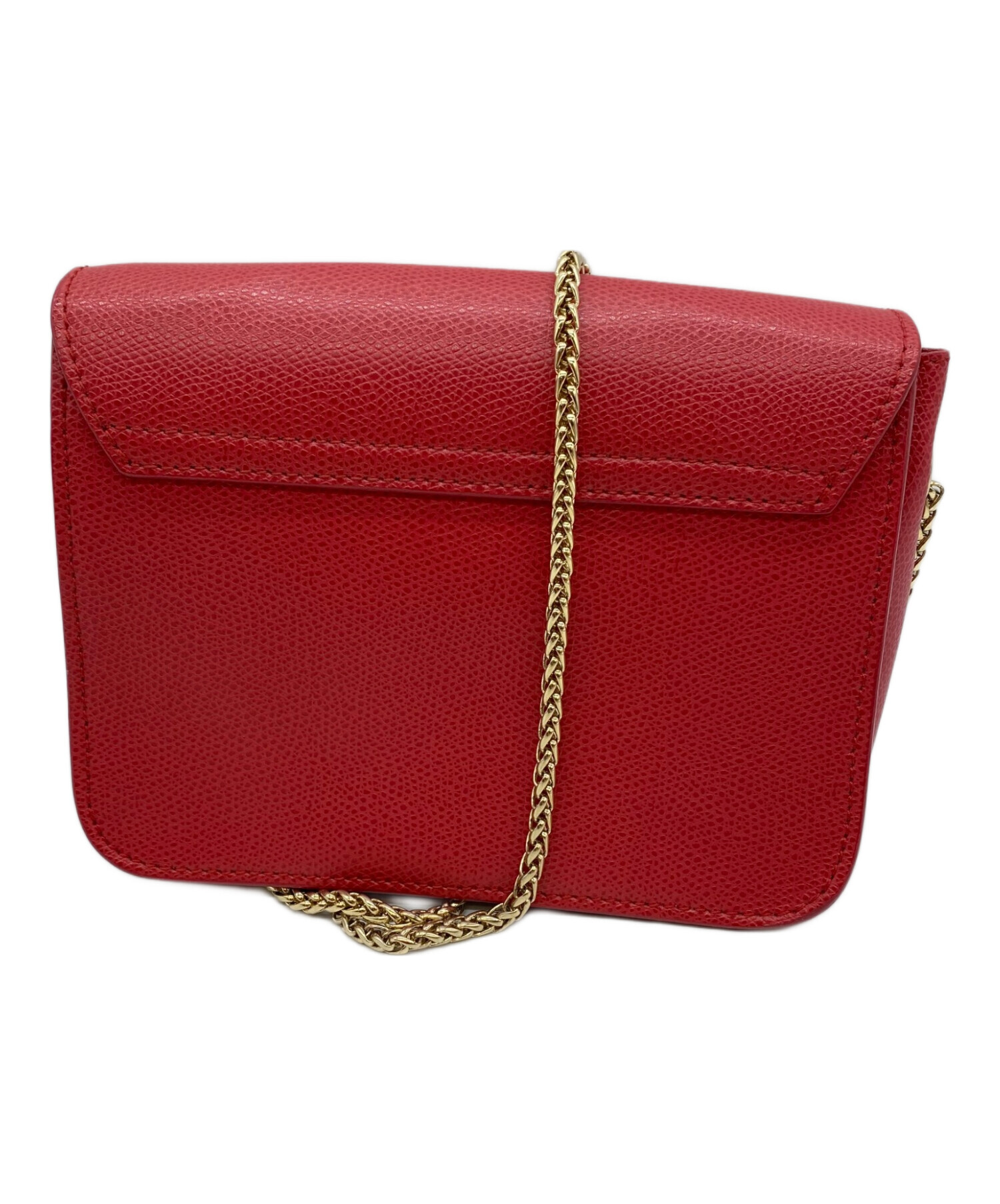 中古・古着通販】FURLA (フルラ) チェーンショルダーバッグ レッド