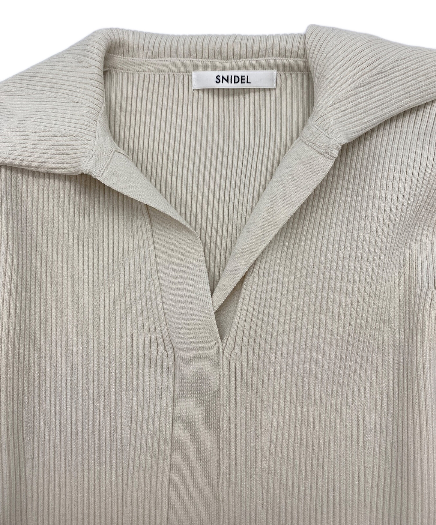 中古・古着通販】Snidel (スナイデル) ビッグカラーコンビリブニット