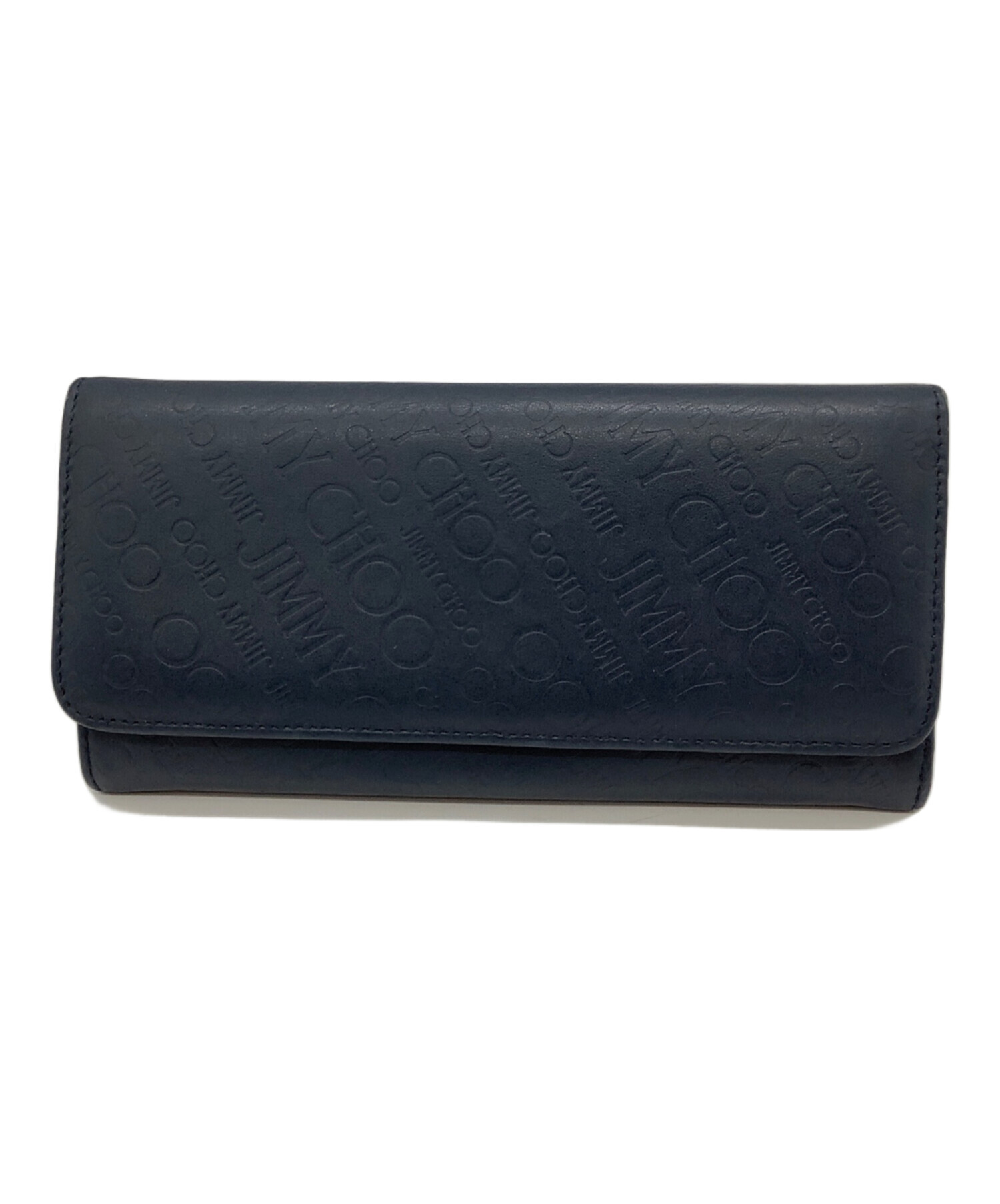 中古・古着通販】JIMMY CHOO (ジミーチュウ) 長財布 ネイビー 