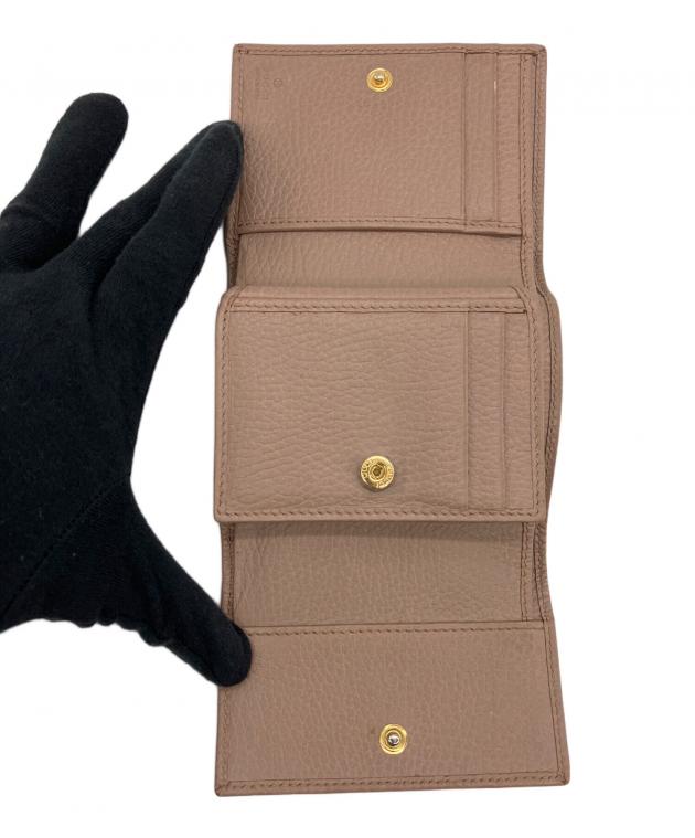 中古・古着通販】GUCCI (グッチ) 3つ折り財布 GGマーモント ピンク