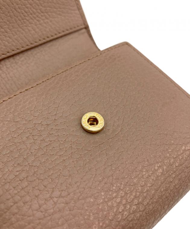 中古・古着通販】GUCCI (グッチ) 3つ折り財布 GGマーモント ピンク