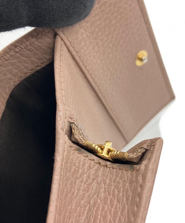 中古・古着通販】GUCCI (グッチ) 3つ折り財布 GGマーモント ピンク