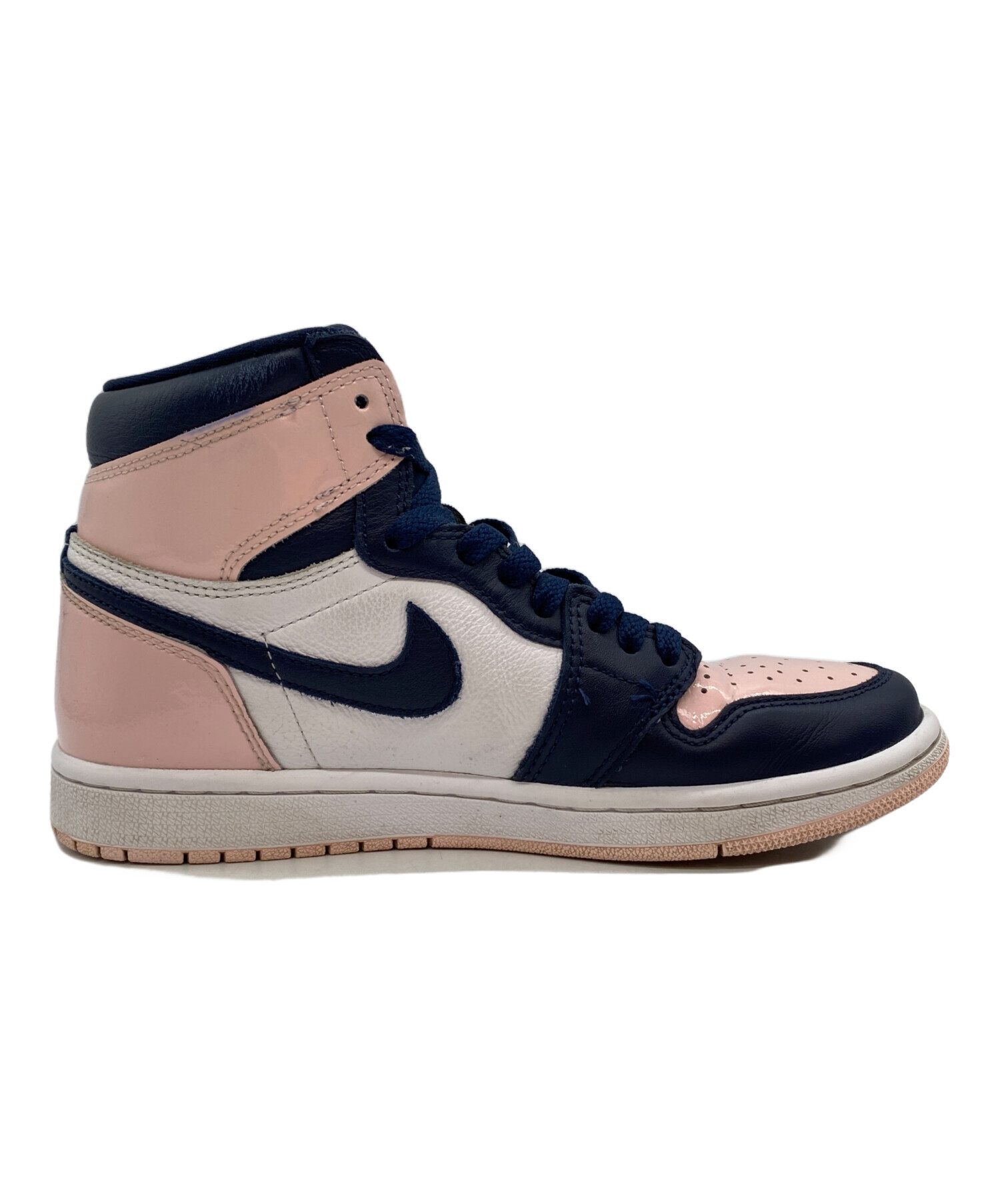 【美品】NIKE 24cm Air Jordan 1 ピンクネイビー ハイカット 中古・古着通販】NIKE (ナイキ) AIR JORDAN 1 RETRO HIGH OG ピンク