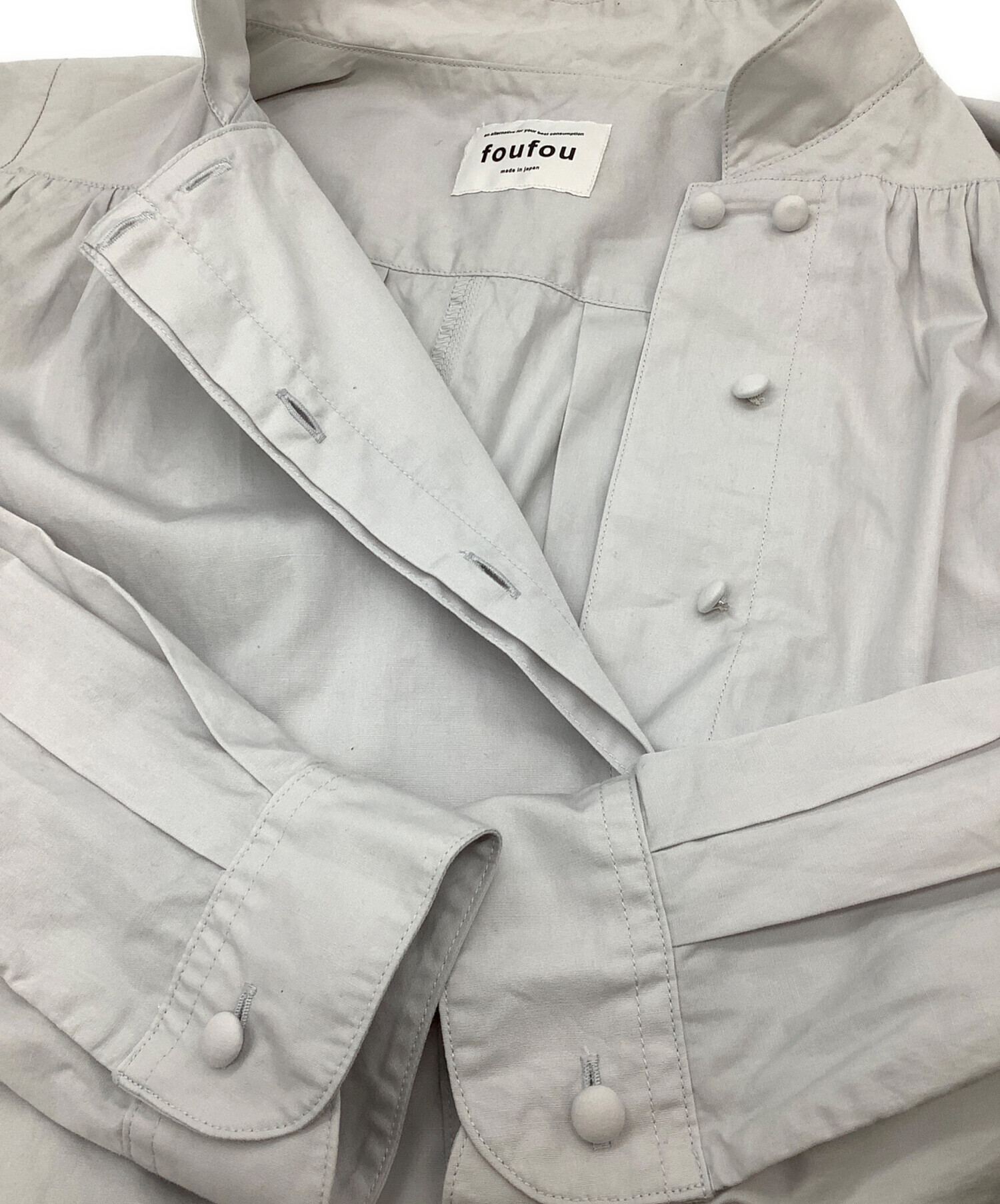 中古・古着通販】foufou (フーフー) the musium uniform shirts グレー 