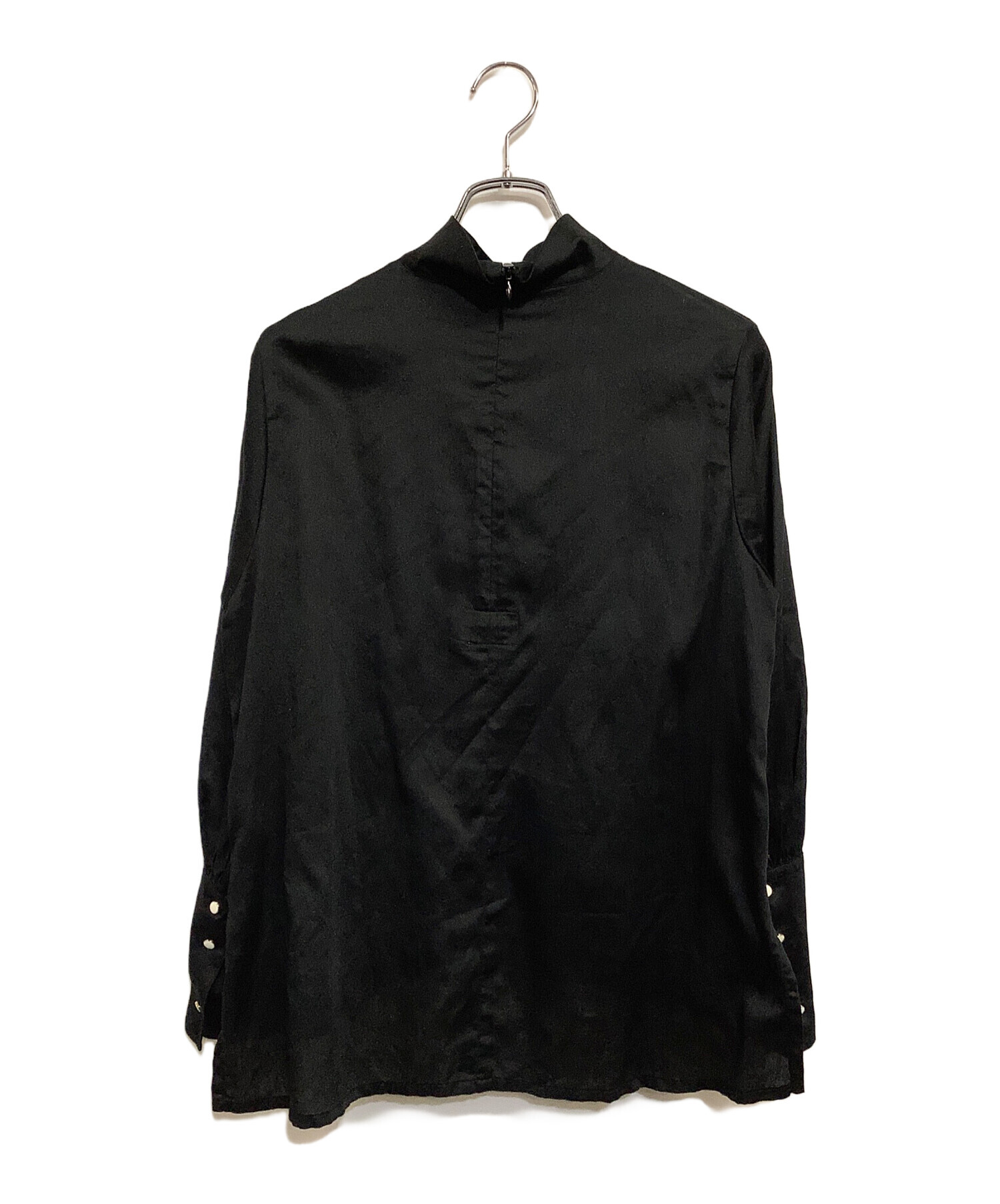 中古・古着通販】foufou (フーフー) high neck dress shirts ブラック 