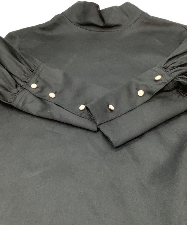 中古・古着通販】foufou (フーフー) high neck dress shirts ブラック