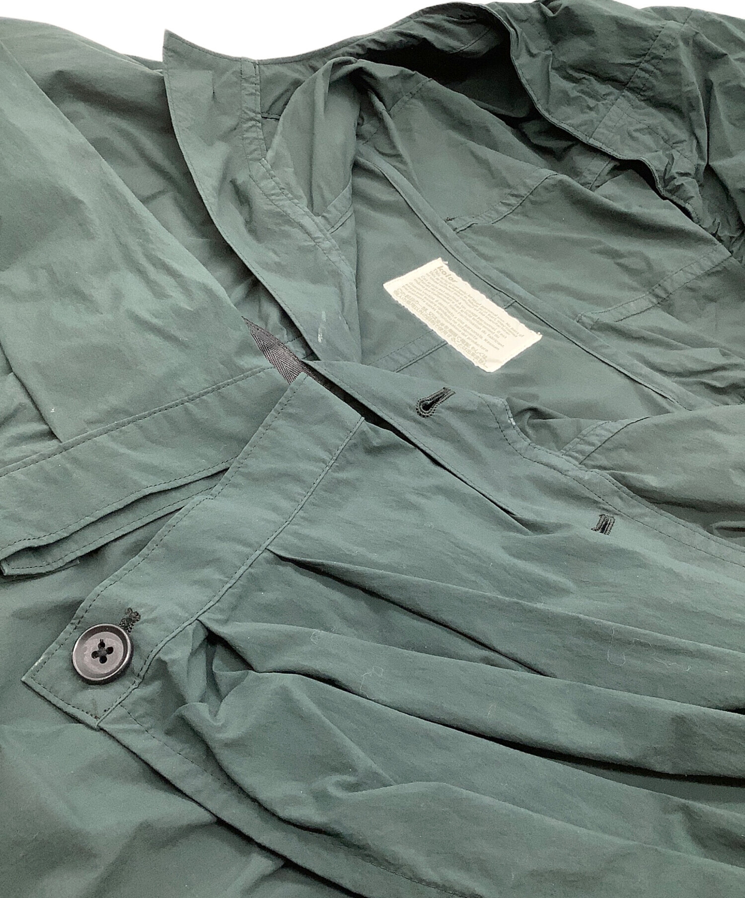 中古・古着通販】KOLOR (カラー) DYED NYLON PULLOVER ANORAK グリーン 
