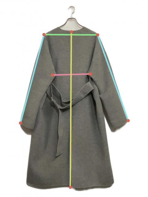 中古・古着通販】CINOH (チノ) カシミヤMIXノーカラーリバーコート