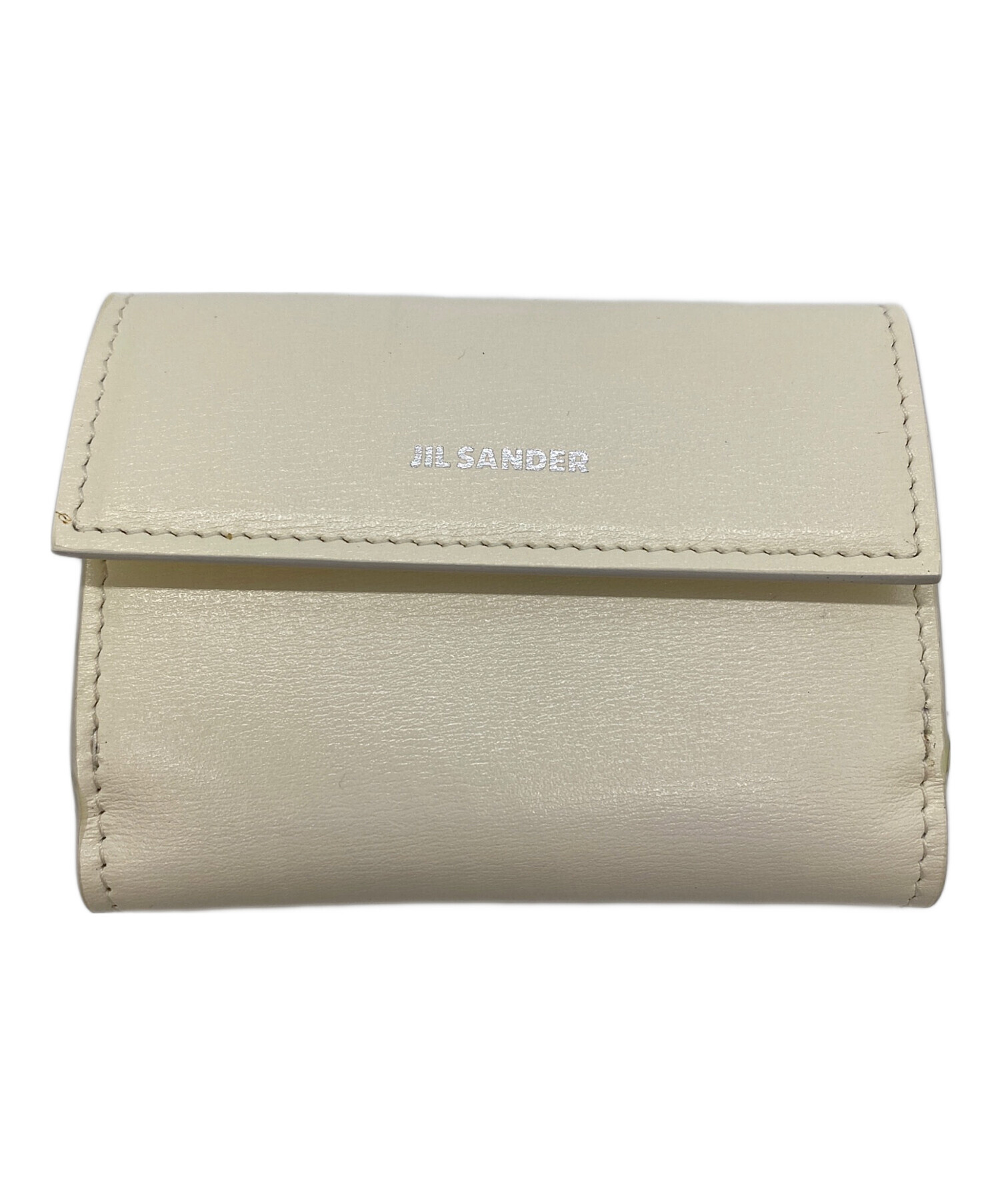 や*た様 未使用品　JIL SANDER ホワイト三つ折り財布 中古・古着通販】JIL SANDER (ジルサンダー) 3つ折り財布