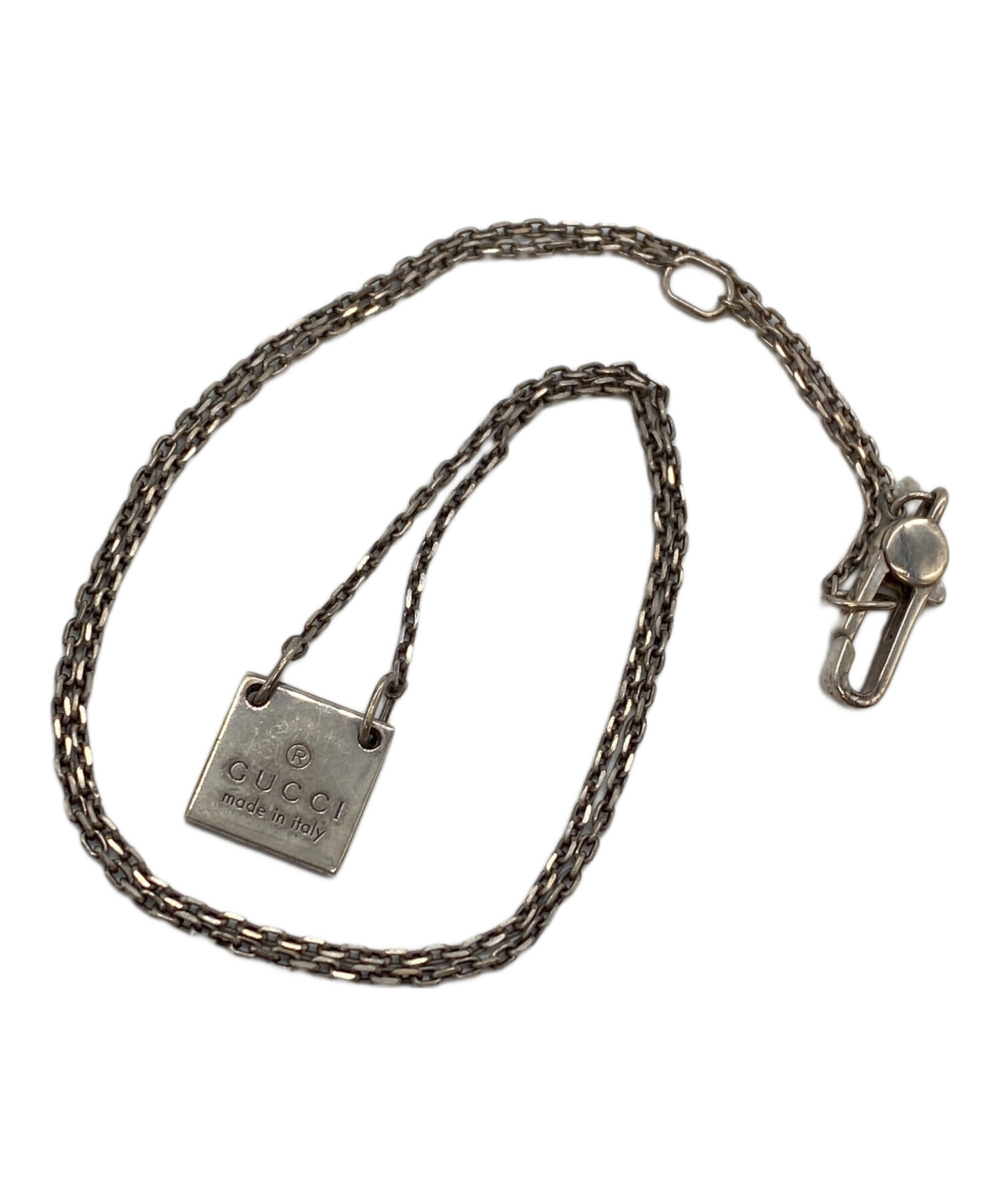 グッチ　ヴィンテージ　パドロック　アクセサリー アート　銀　シルバーオーナメント 中古・古着通販】GUCCI (グッチ) シルバーアクセサリー｜ブランド