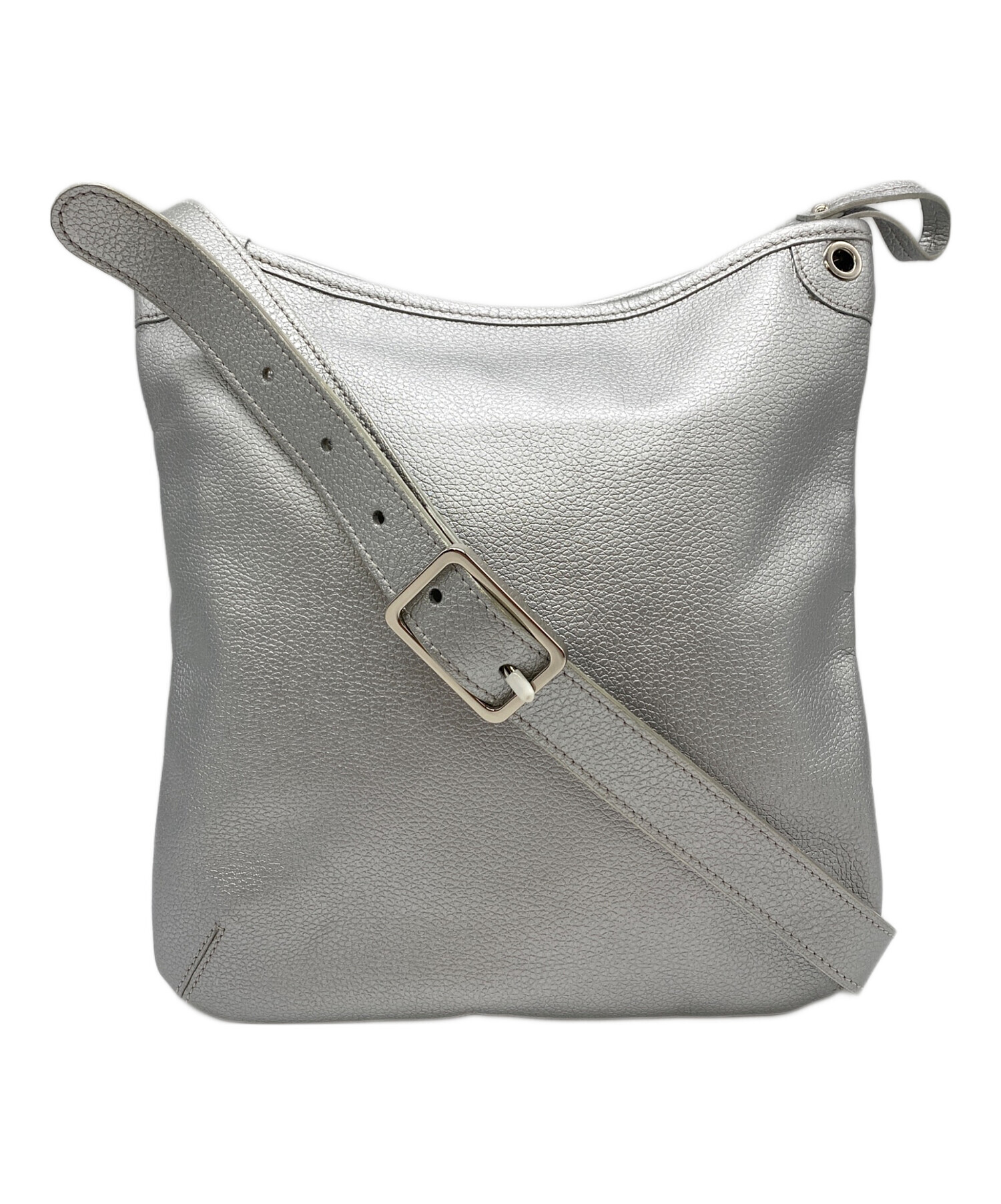 中古・古着通販】LONGCHAMP (ロンシャン) ショルダーバッグ シルバー 