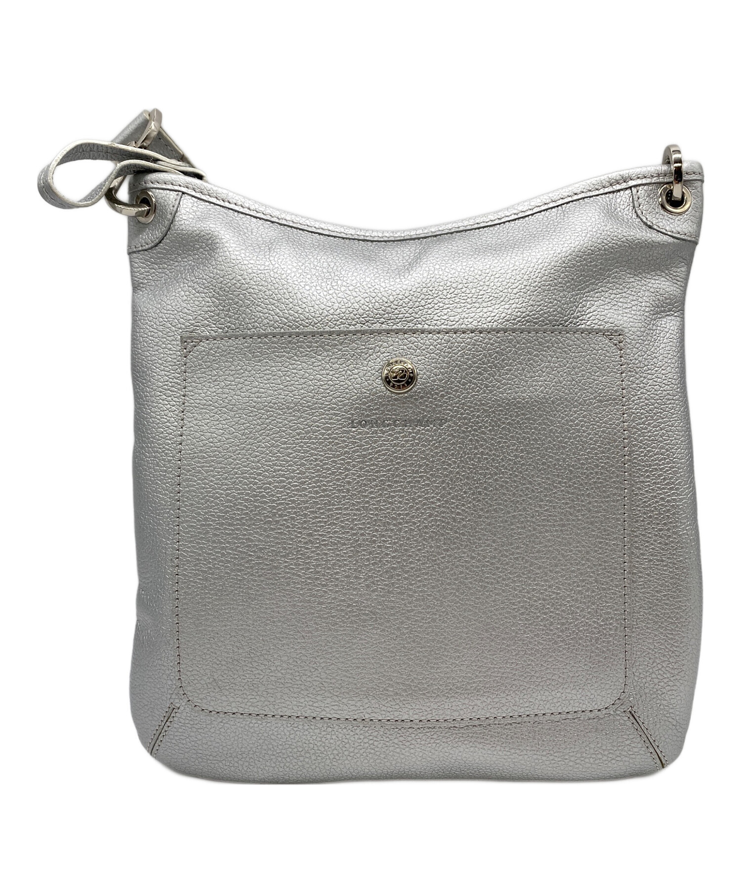 中古・古着通販】LONGCHAMP (ロンシャン) ショルダーバッグ シルバー 