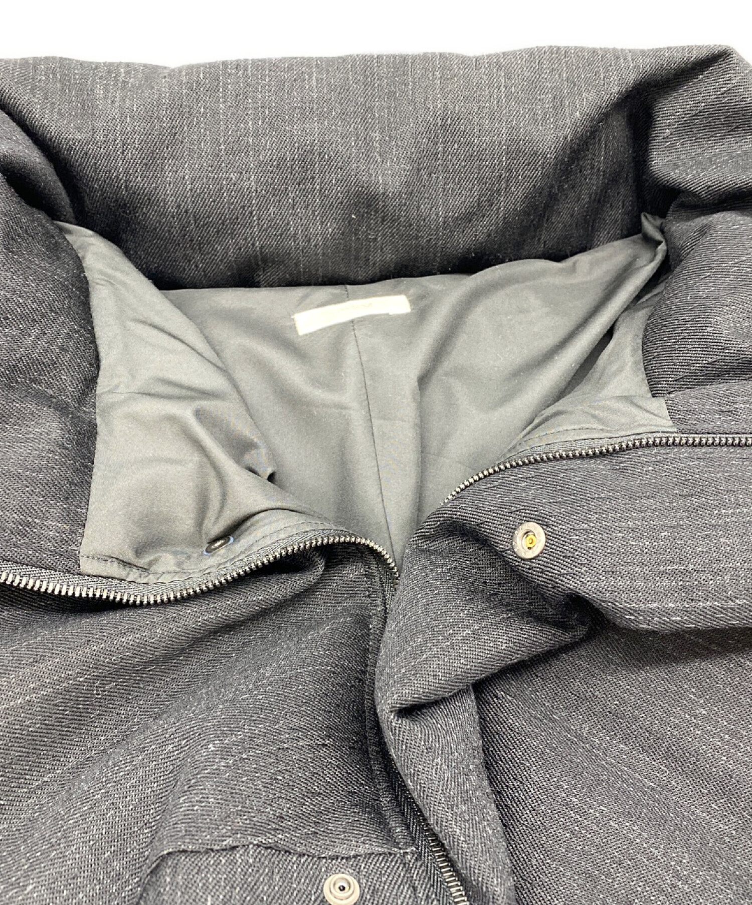 中古・古着通販】LIDnM (リドム) WOOL DOBBY PUFFER ブラック サイズ