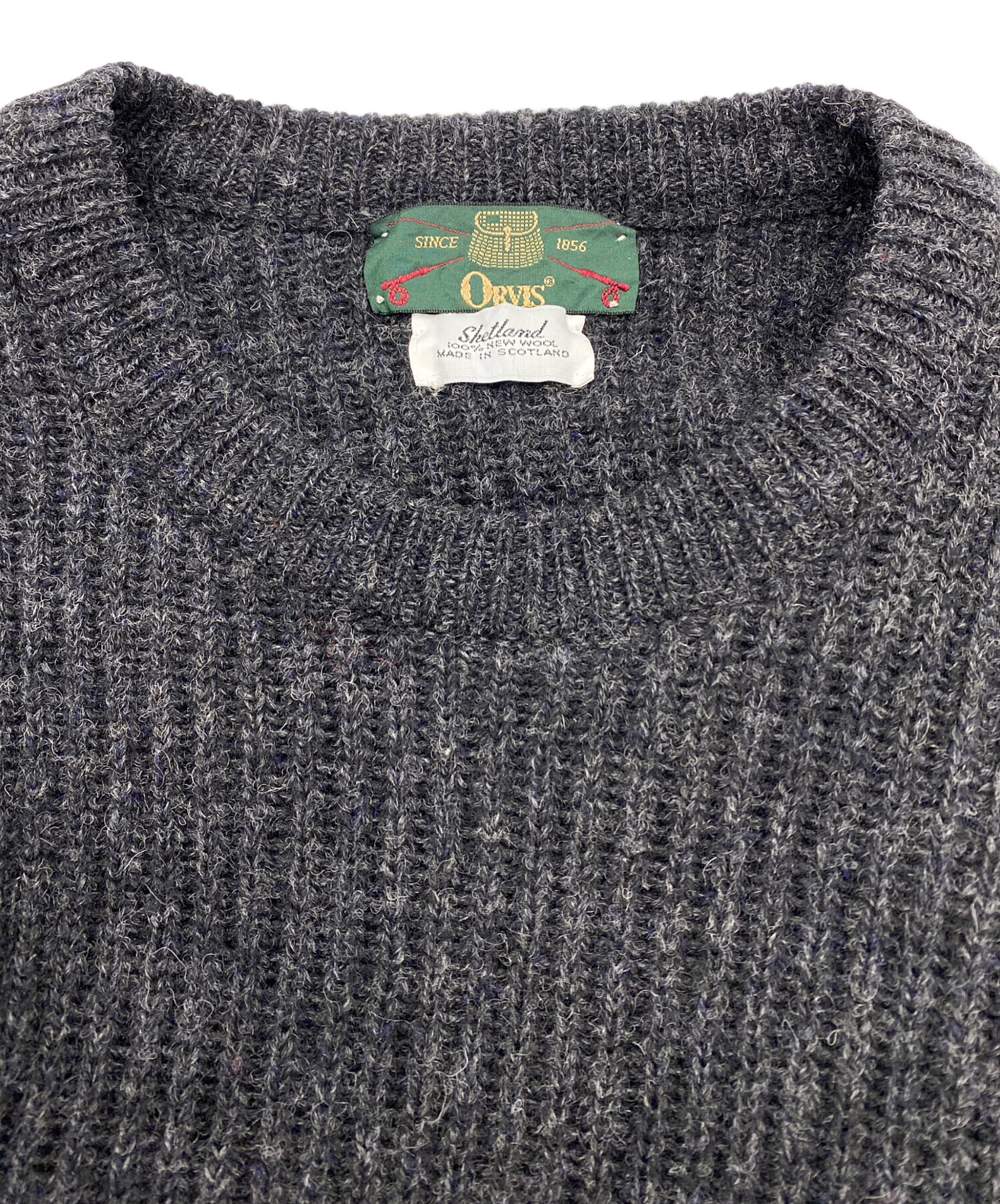 中古・古着通販】orvis (オービス) 厚手ニット グレー サイズ:SIZE 46