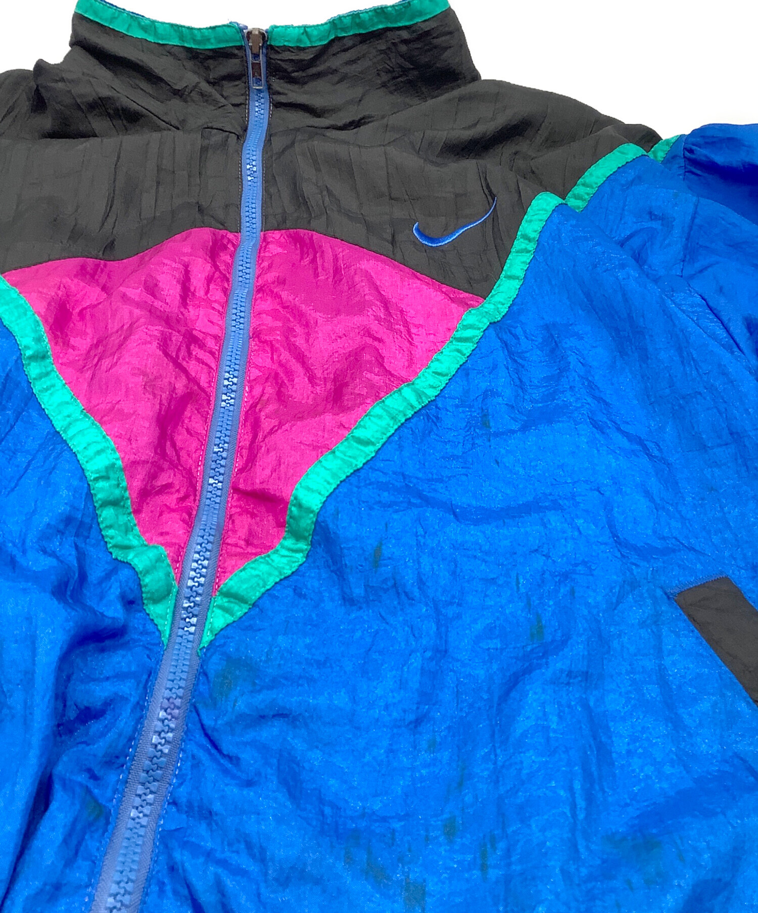 NIKE RUNNING ナイロンジャケット マルチカラー XL 中古・古着通販】NIKE (ナイキ) 80～90'sナイロンジャケット マルチ