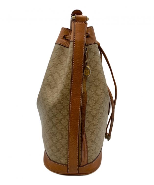 中古・古着通販】CELINE (セリーヌ) 巾着ショルダーバッグ キャメル