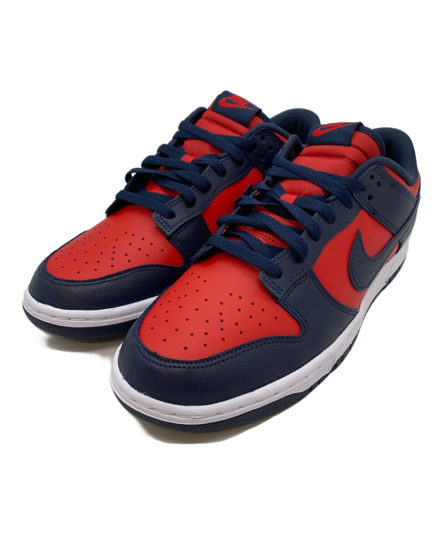 中古・古着通販】NIKE (ナイキ) DUNK LOW レッド×ネイビー サイズ:28.5 