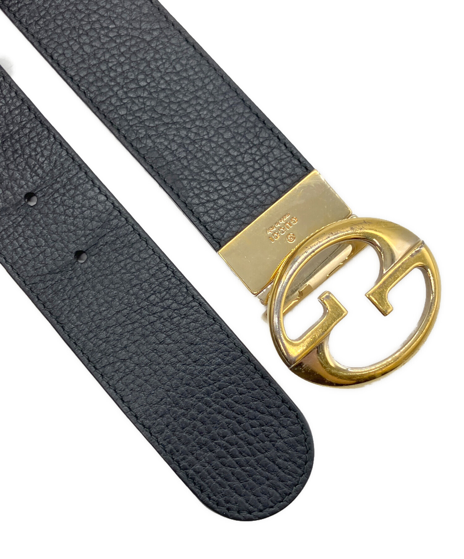 中古・古着通販】GUCCI (グッチ) レザーベルト レッド×ブラック