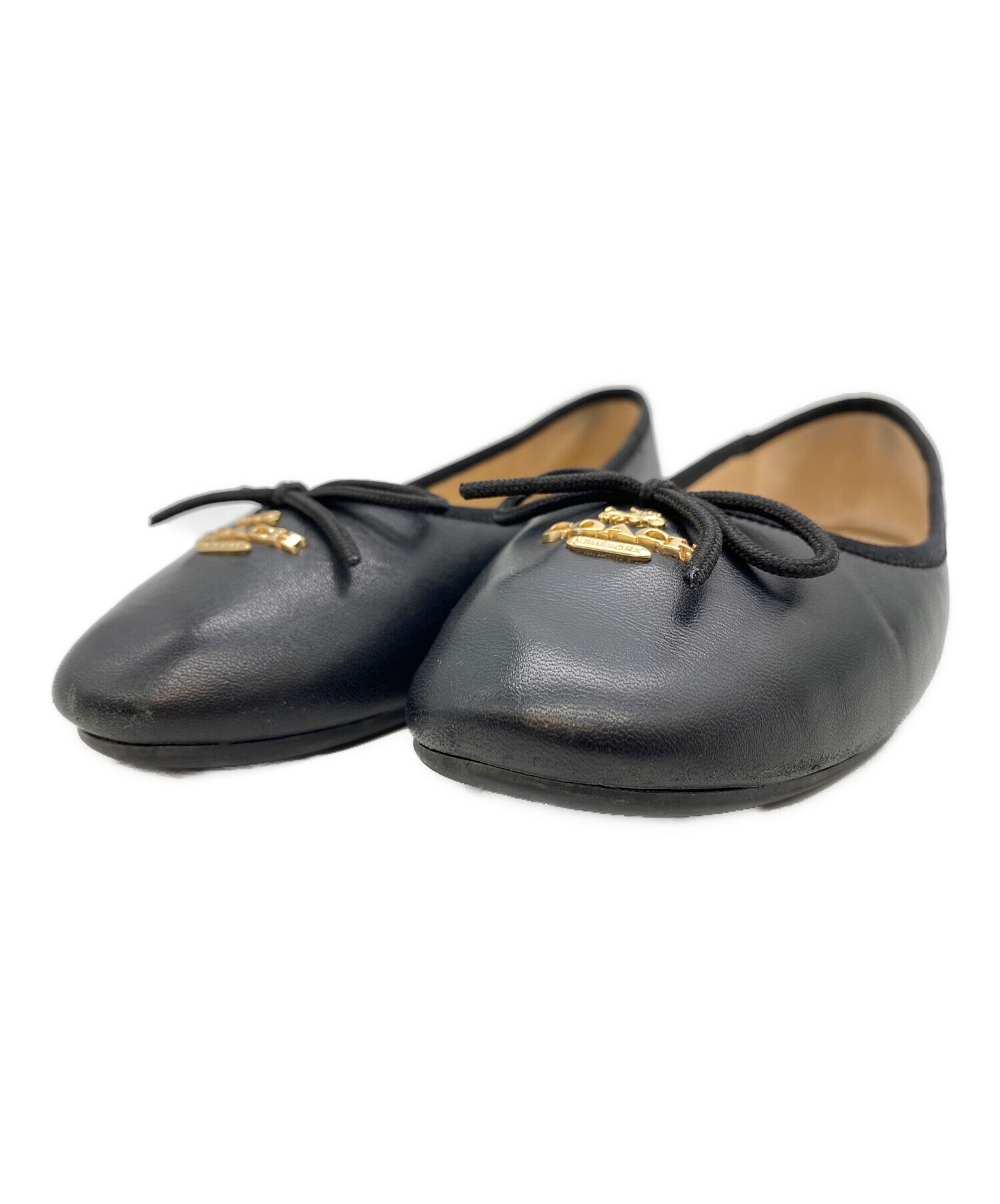 【美品】COACH バレエシューズ 黒 中古・古着通販】COACH (コーチ) バレエシューズ インディゴ