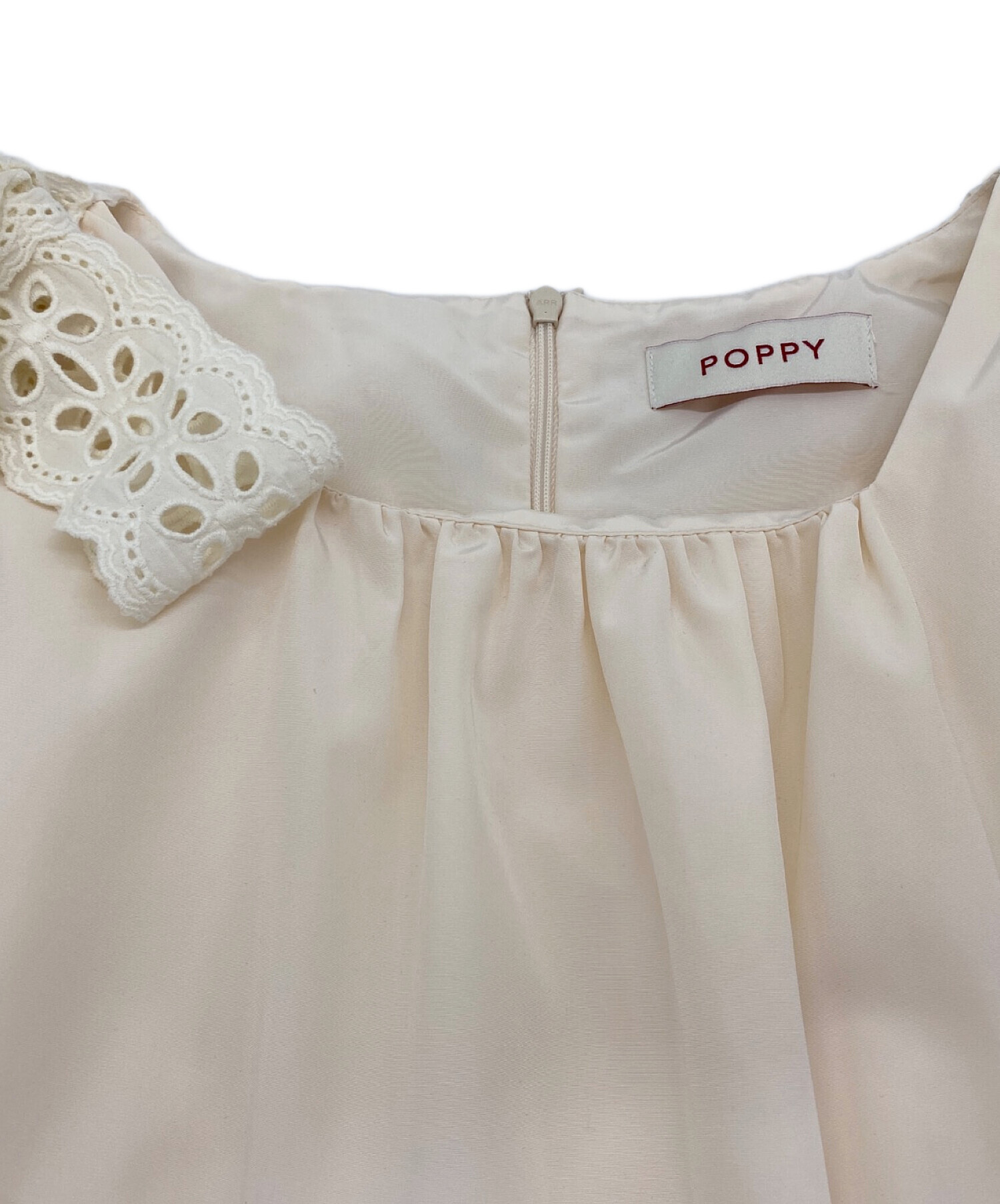中古・古着通販】POPPY (ポピー) ビッグリボンロングワンピ クリーム 