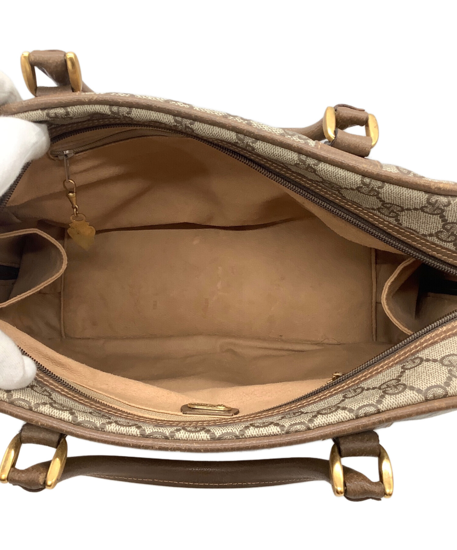 中古・古着通販】GUCCI (グッチ) ハンドバッグ OLD GUCCI ブラウン