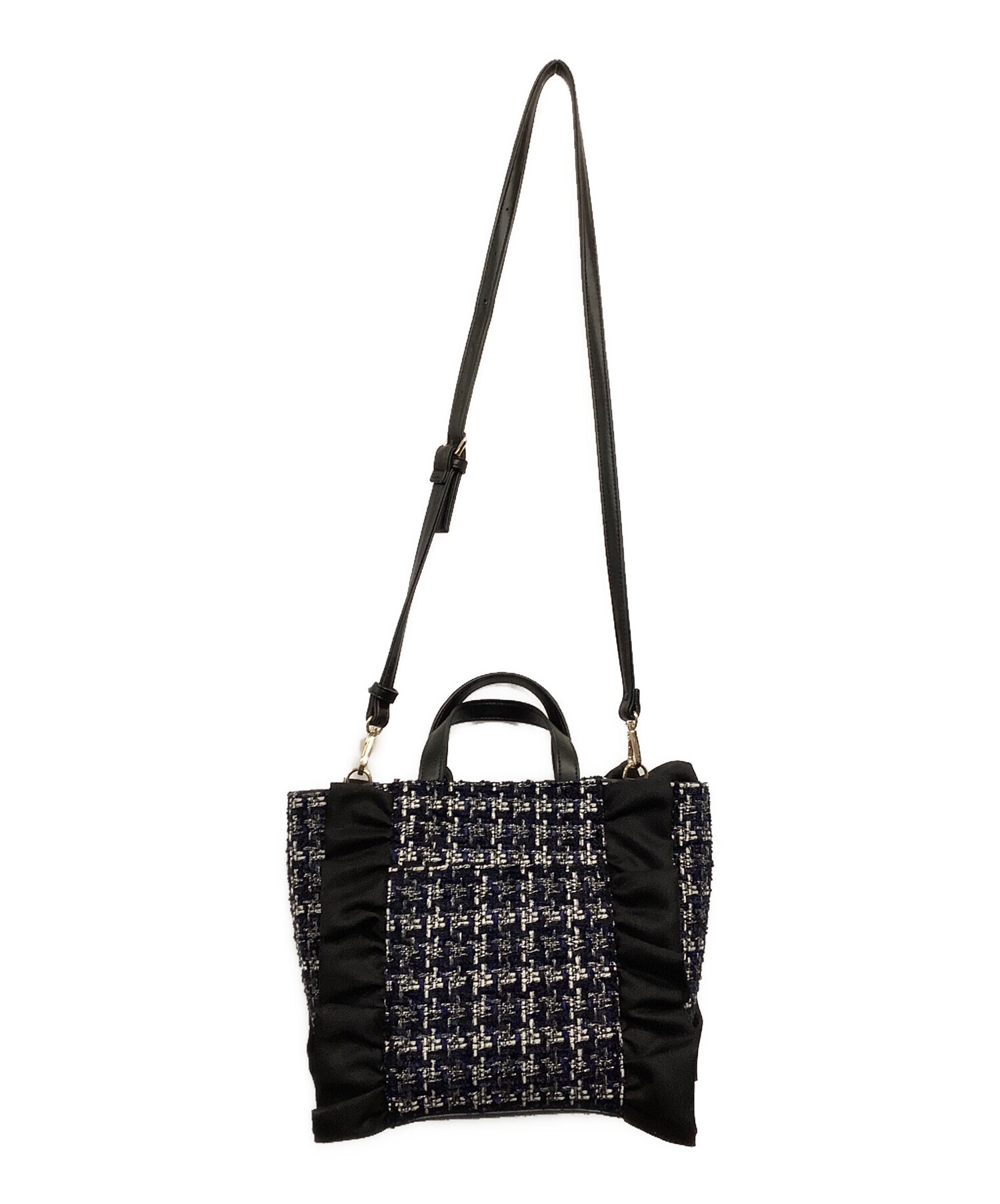 中古・古着通販】DIANA (ダイアナ) フリルツイードハンドバッグ