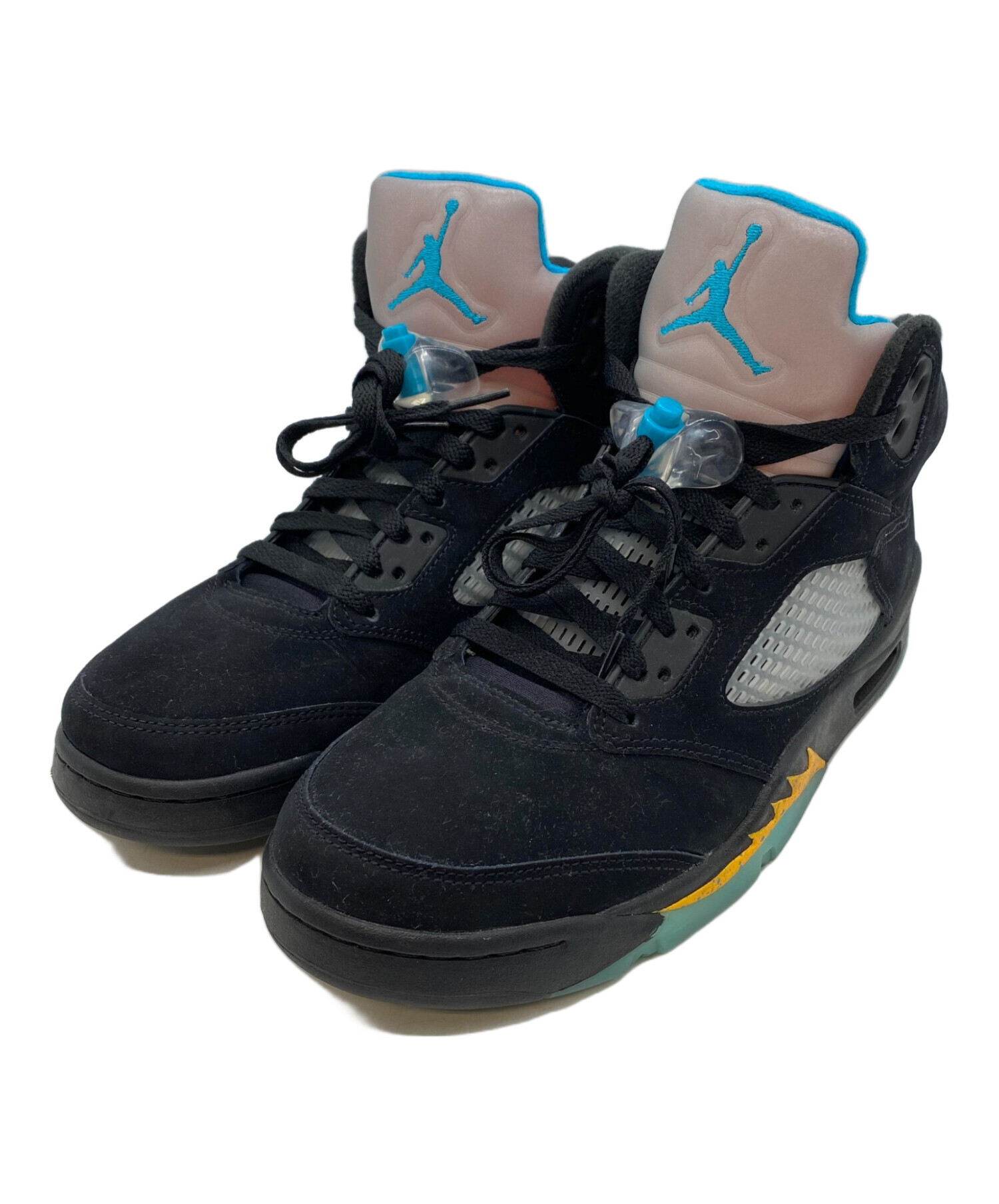 中古・古着通販】NIKE (ナイキ) Air Jordan 5 Aqua ブラック×ブルー 