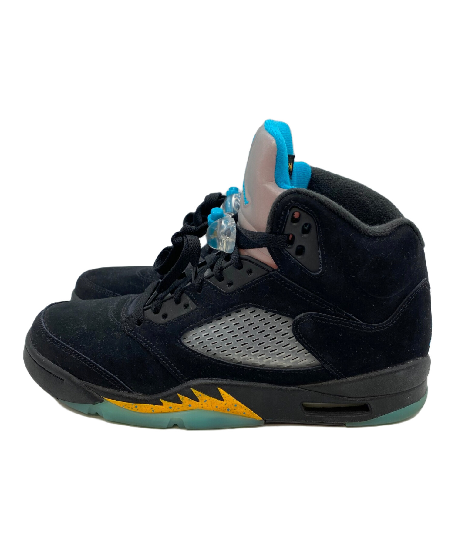 中古・古着通販】NIKE (ナイキ) Air Jordan 5 Aqua ブラック×ブルー 