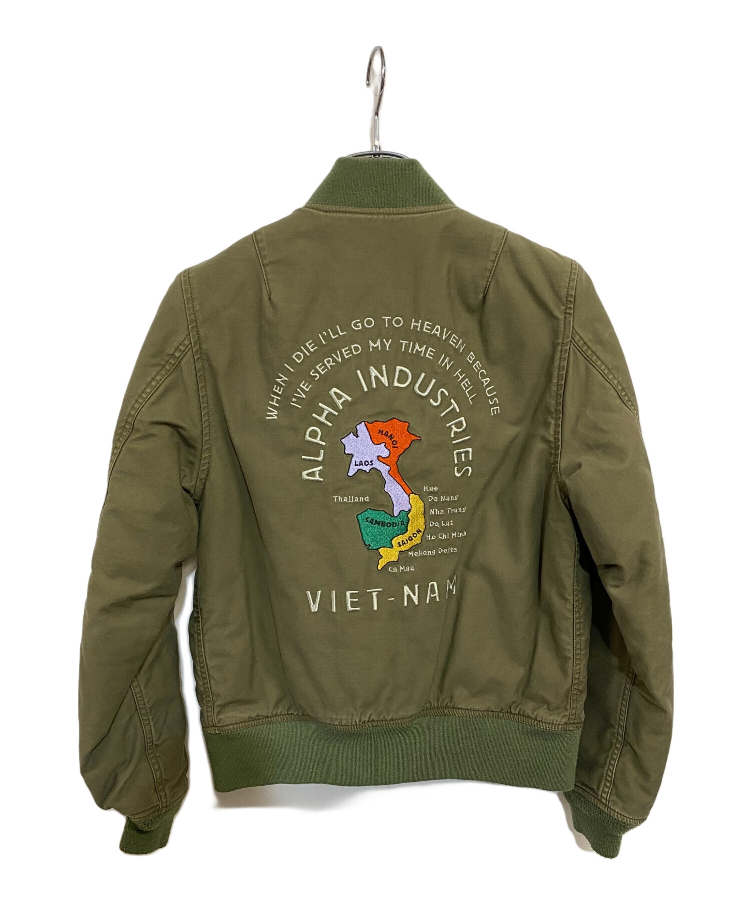 中古・古着通販】ALPHA (アルファ) フライトジャケット グリーン