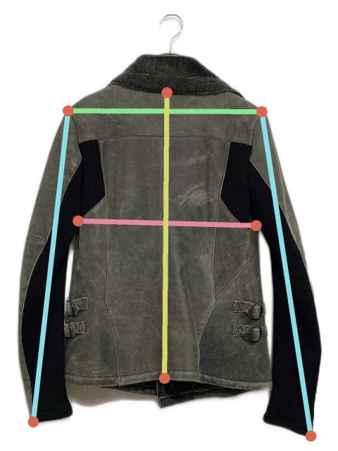 中古・古着通販】Bajra (バジュラ) ムートンライダースジャケット