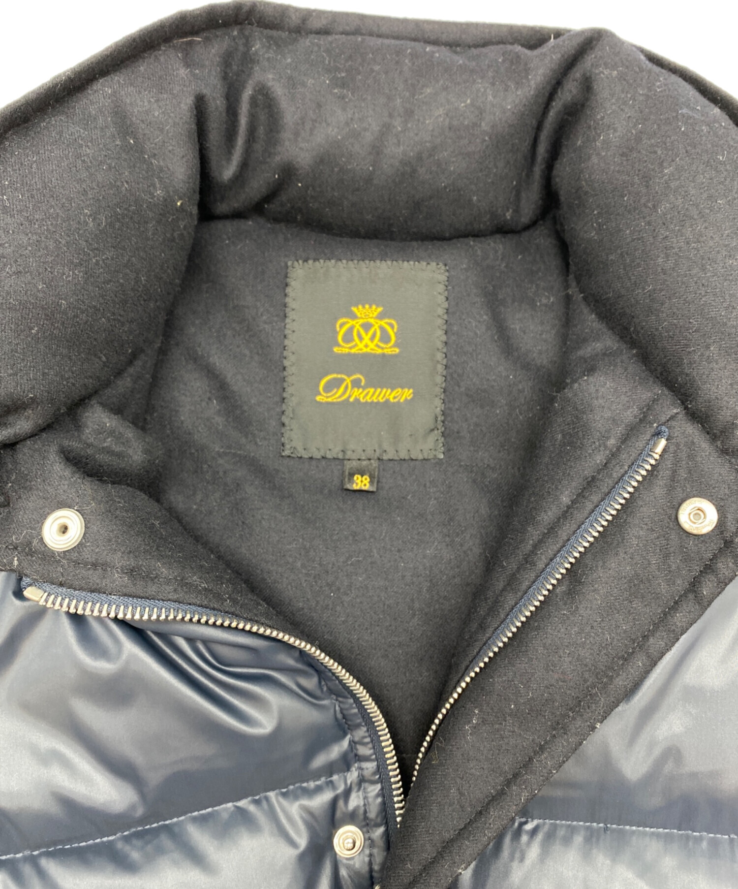 中古・古着通販】DRAWER (ドゥロワー) ダウンジャケット ネイビー