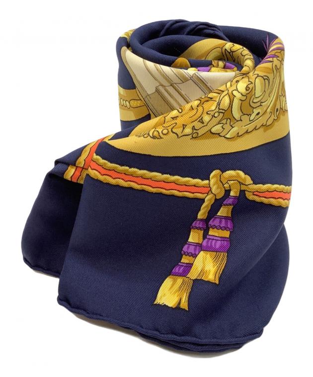 エルメス スカーフ ネイビー 中古・古着通販】HERMES (エルメス) スカーフ ネイビー｜ブランド