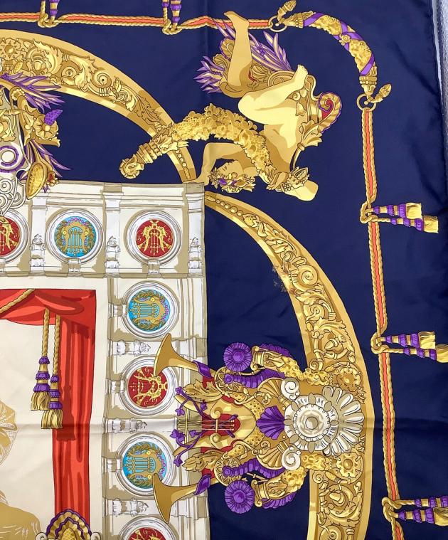 中古・古着通販】HERMES (エルメス) スカーフ ネイビー｜ブランド