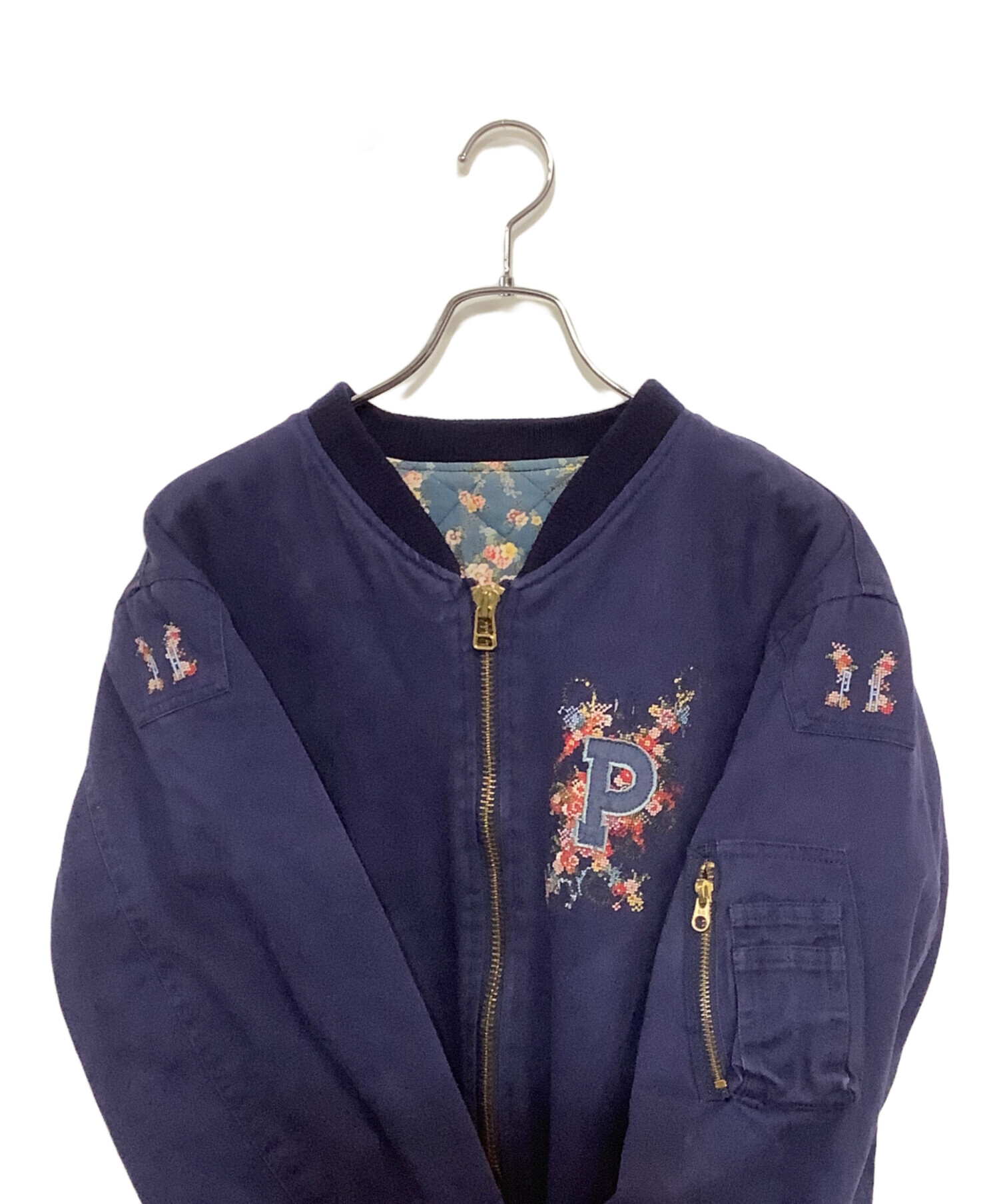 美品 90's Vintage Pink House デニム ボンバージャケット PINKHOUSE デニムボンバージャケット フード付中綿入 - メルカリ